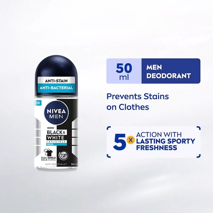 NIVEA FOR MEN Deodorant  Roll On 50ml Invisible Fresh