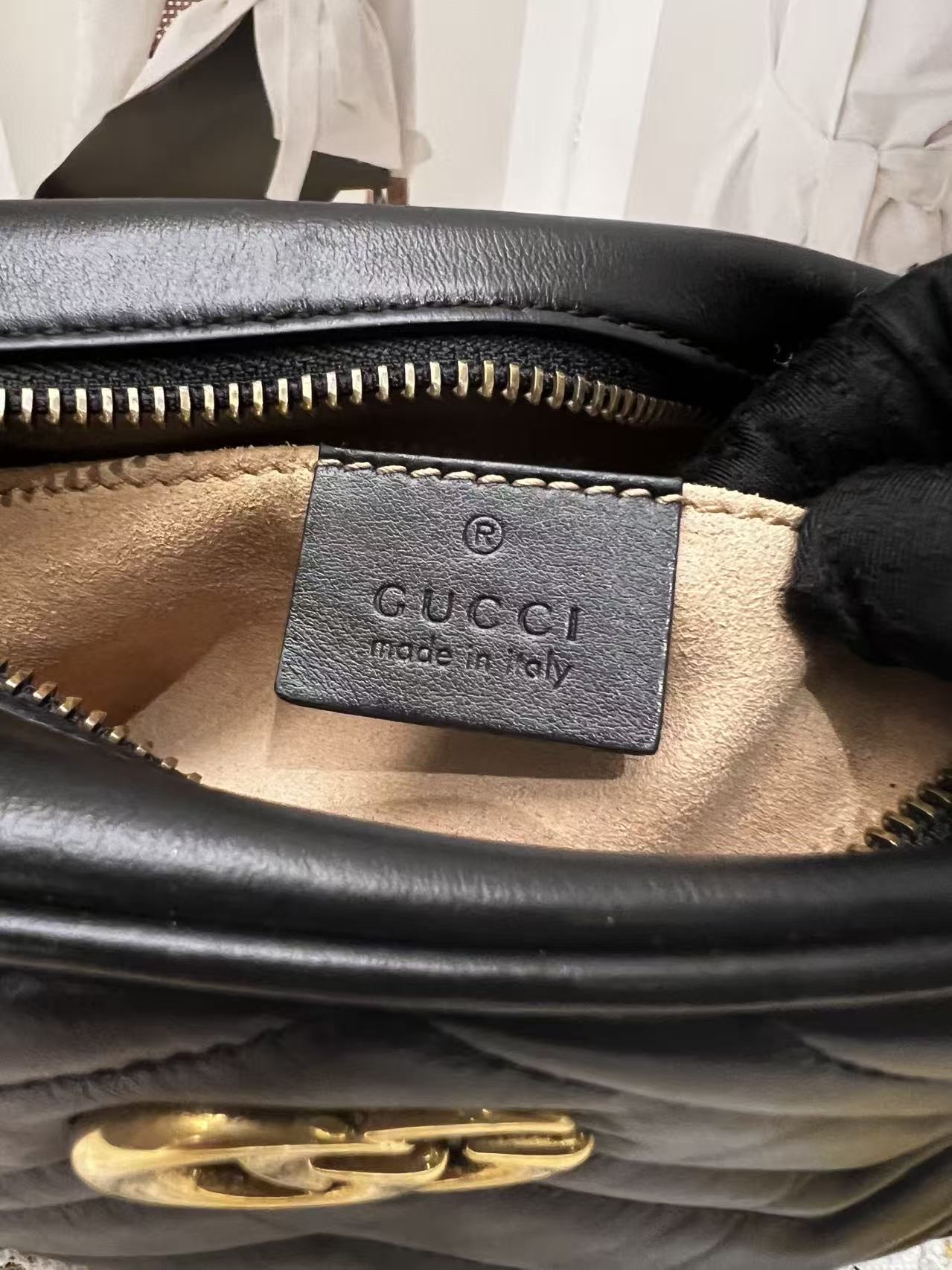  GUCCI Marmont Matelassé Leather Camera Bag