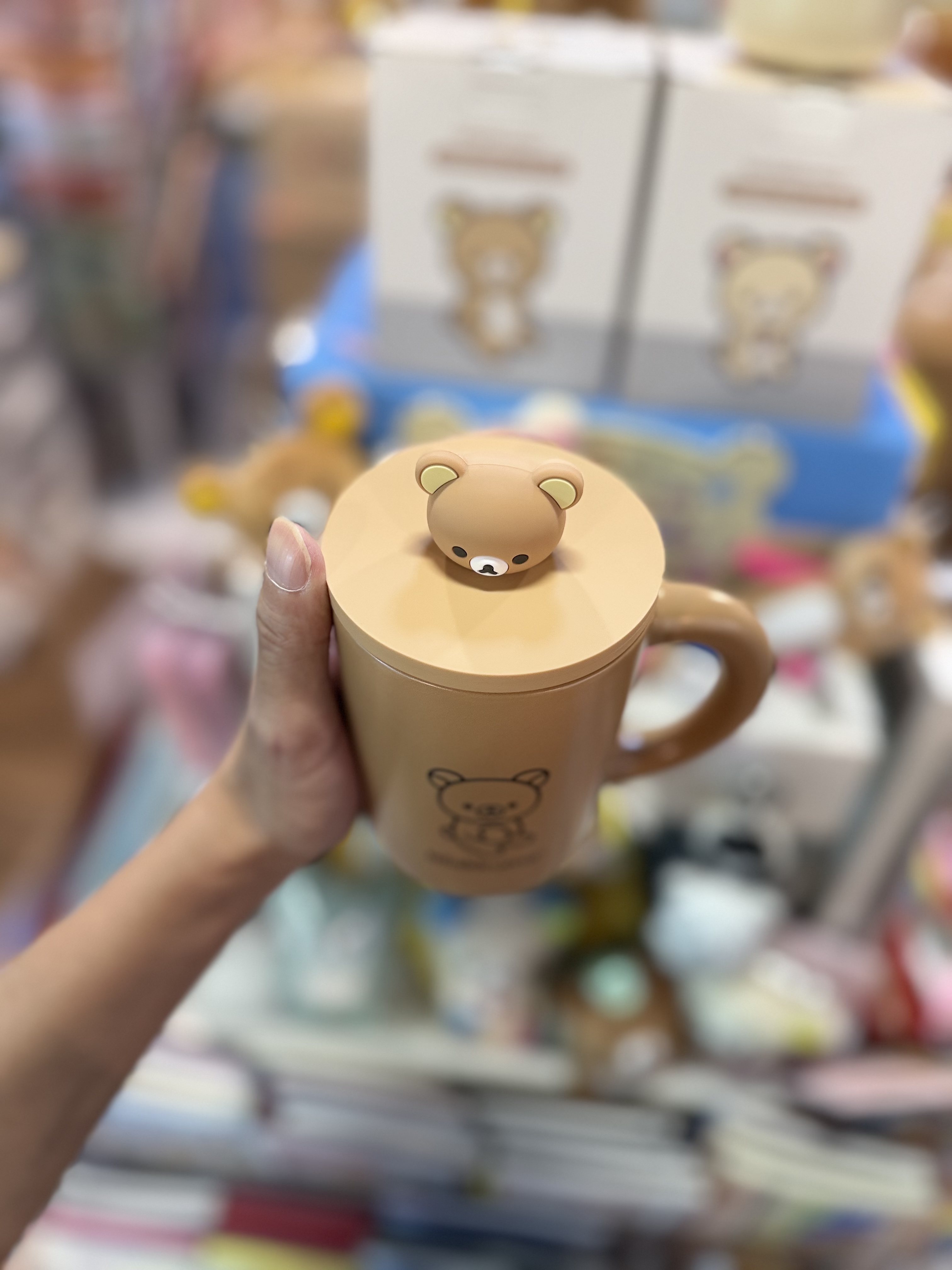 《現貨》全新韓國限定 Rilakkuma連蓋陶瓷杯