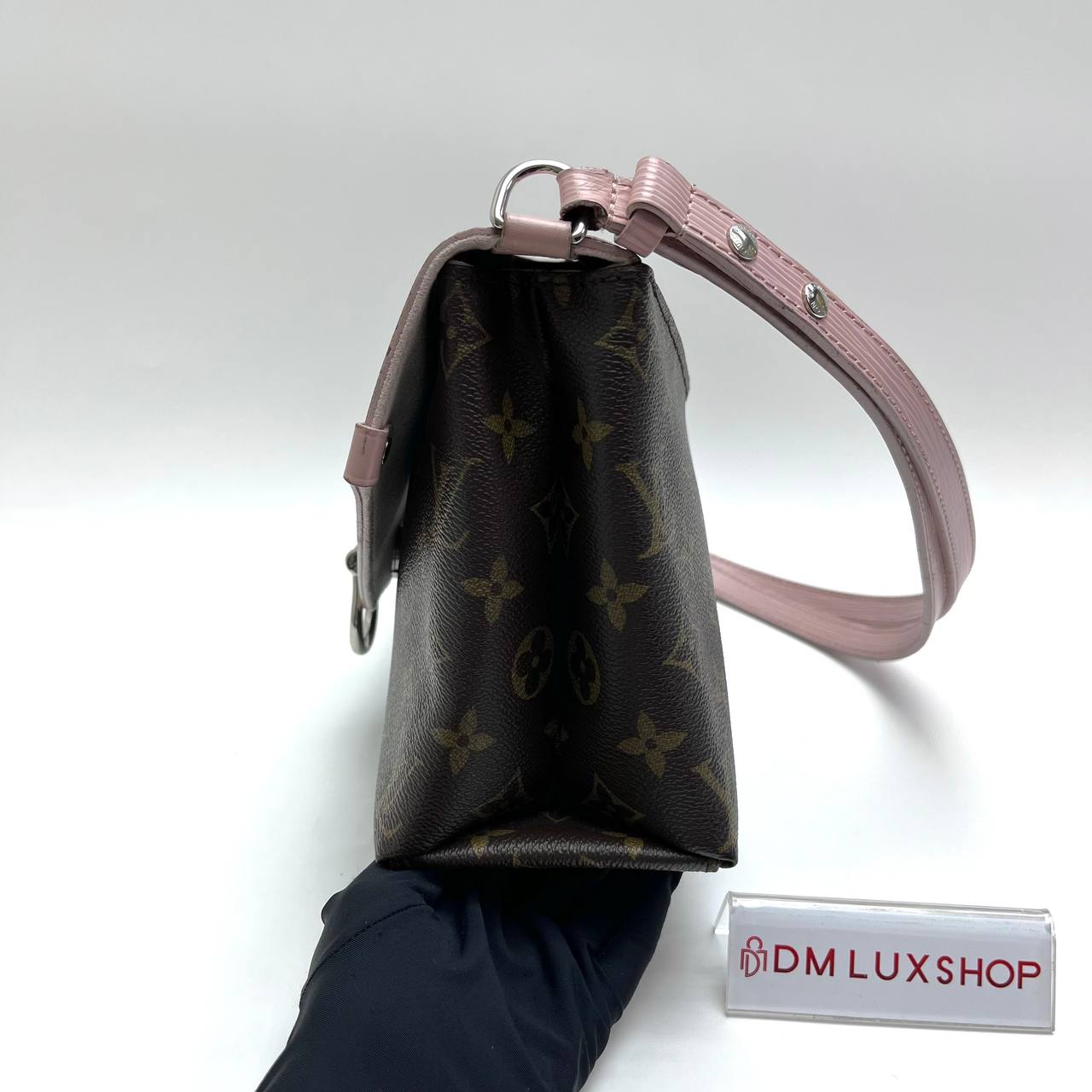 LV Monogram Epi Saint Michel Rose Ballerine Shoulder Bag 
