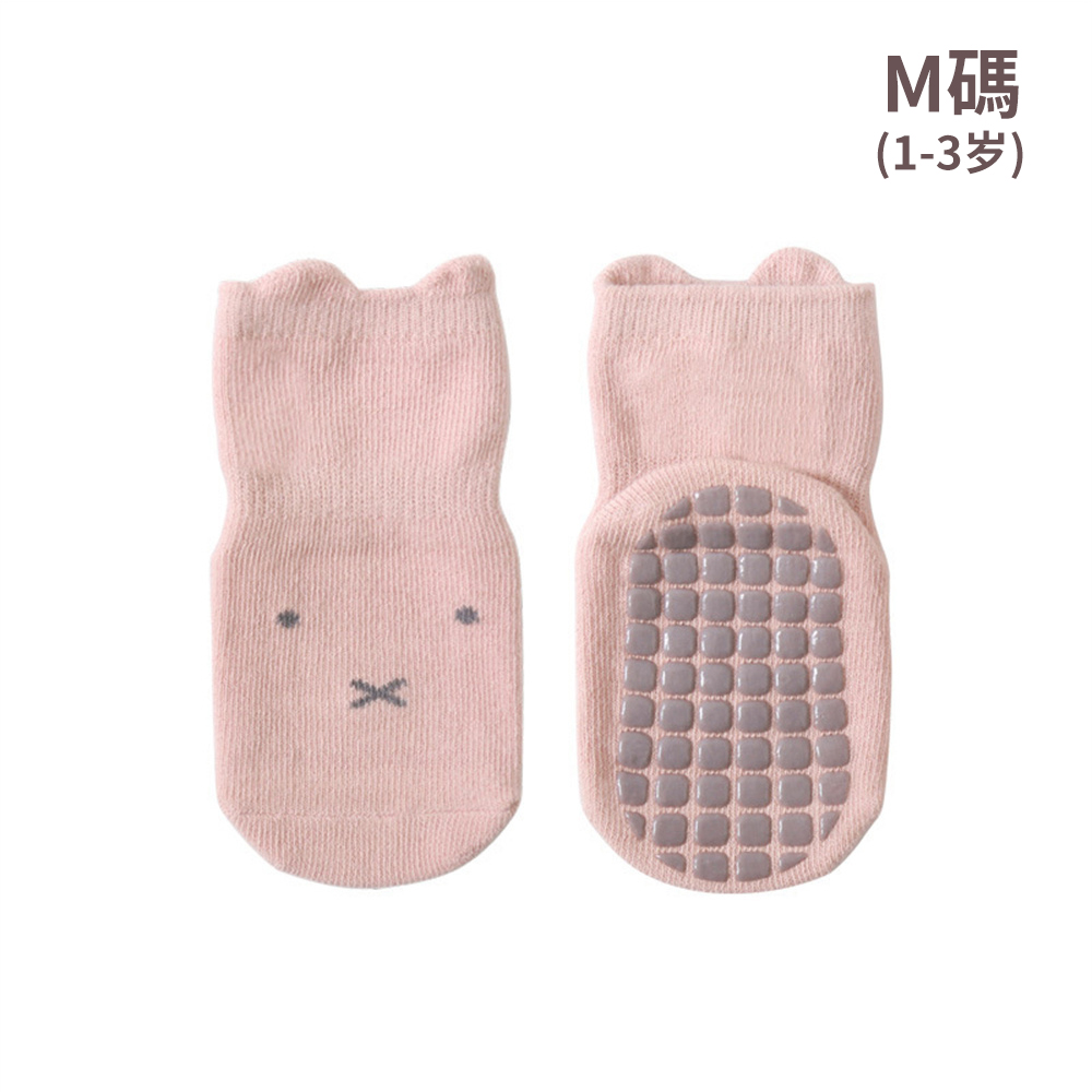 兒童點膠防滑襪精梳棉學步襪 嬰兒襪 BB襪 襪子 造型襪 [平行進口] HK0763