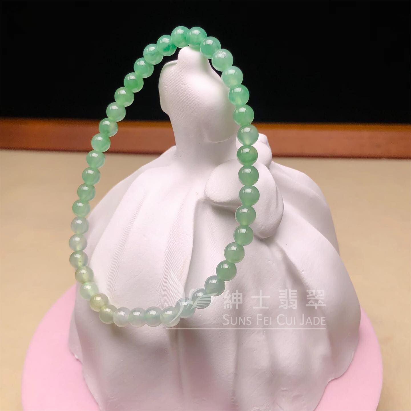 漸變冰綠米珠串