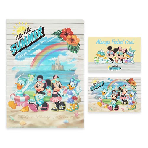 【預訂】TDR Hello Hello SUMMER! - postcard & folder set 3p
