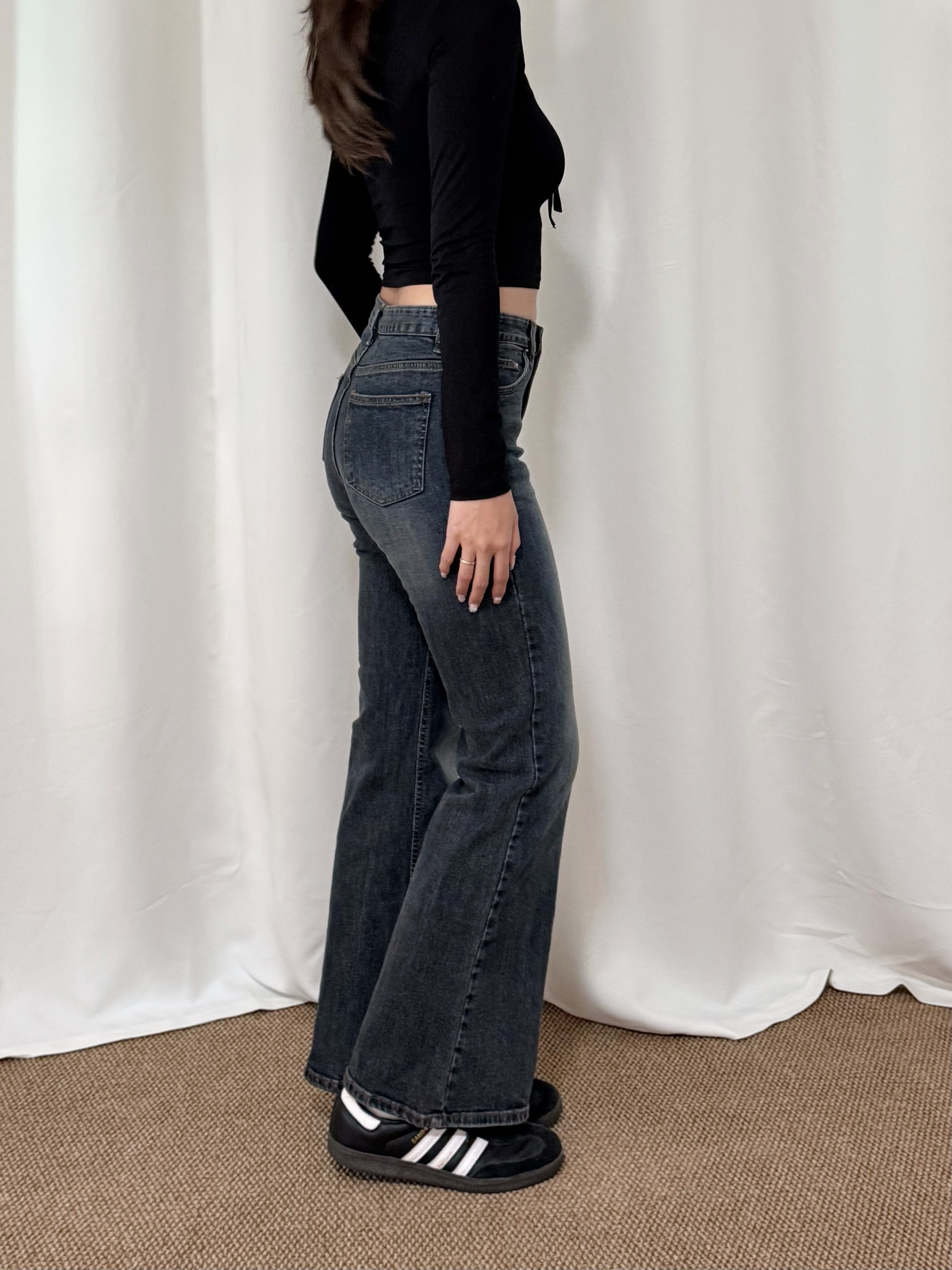 [my pick!!顯瘦顯腿長]復古修長喇叭褲(三個尺碼)