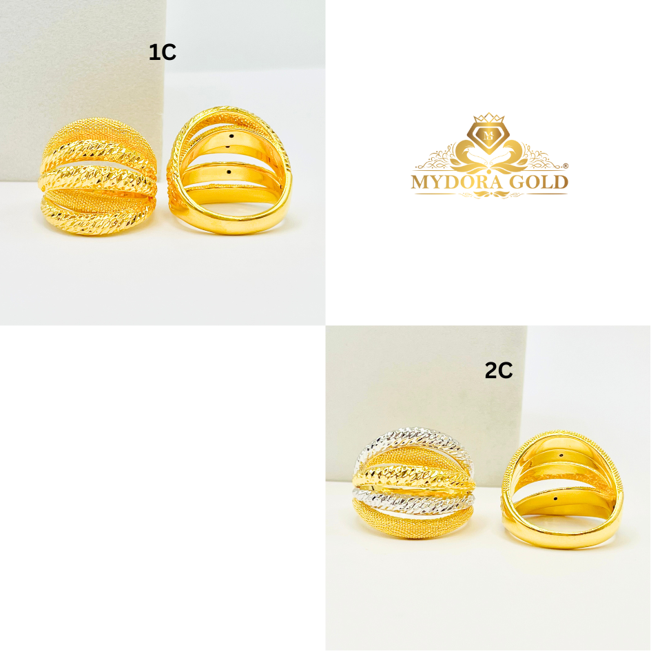 MYDORA Cincin Adira Pahat Pasir Exclusive 5 Layer (5G) l EMAS 916/22K