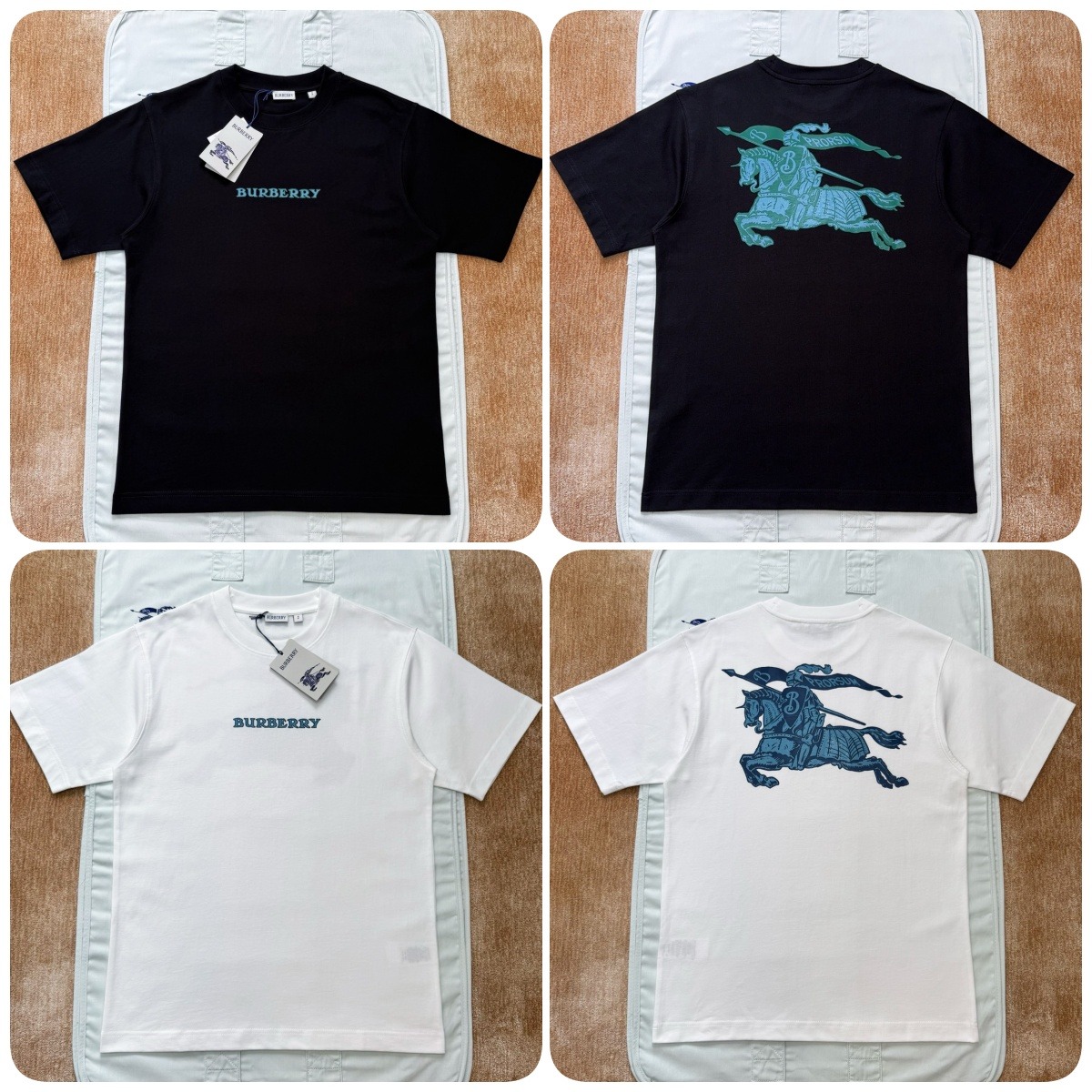 【原單】BURBERRY Heritage Logo Cotton T-shirt 馬術騎士徽標印花短袖Tee
