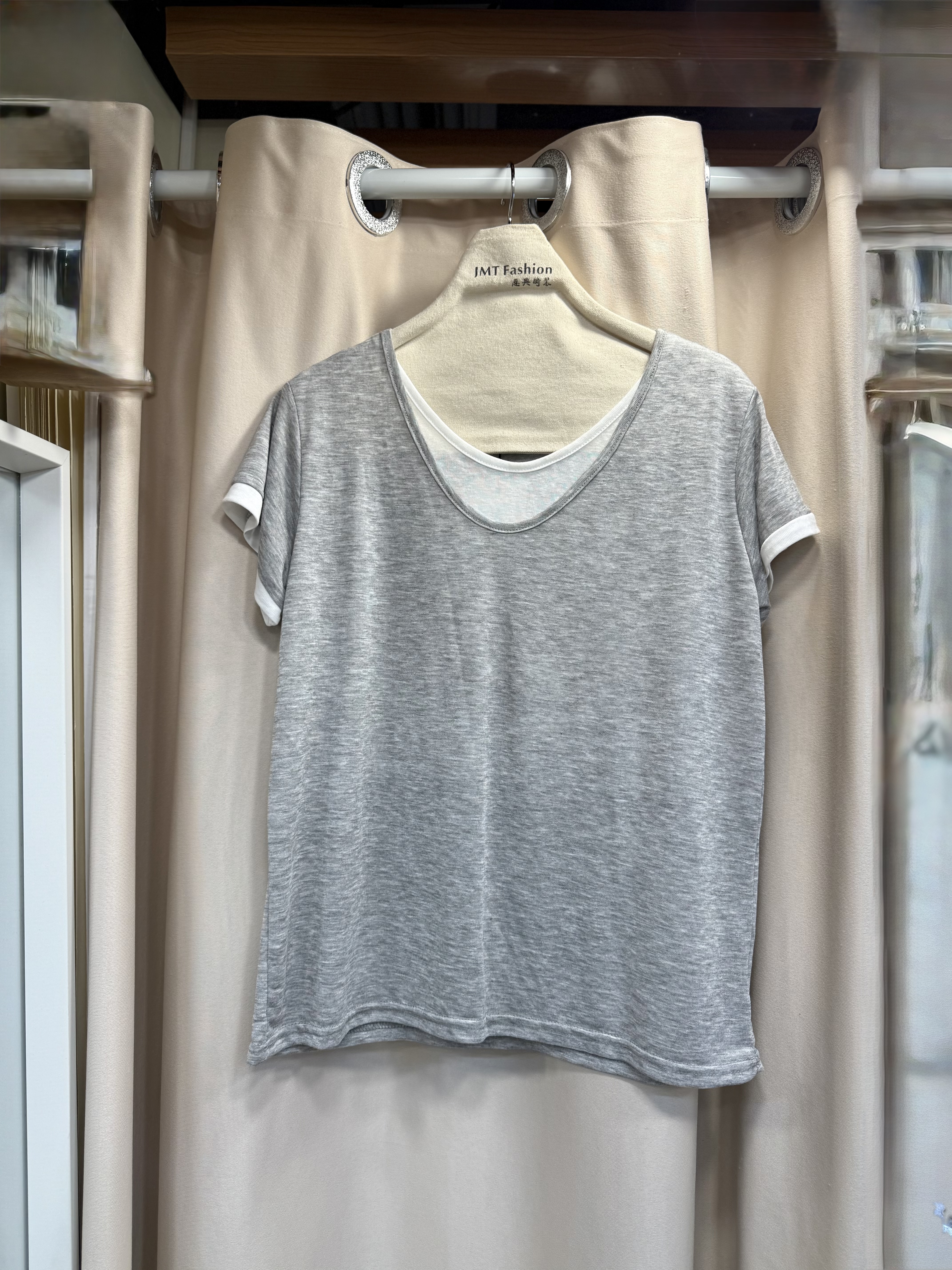 滑身棉麻假兩件Tee M635 417084239