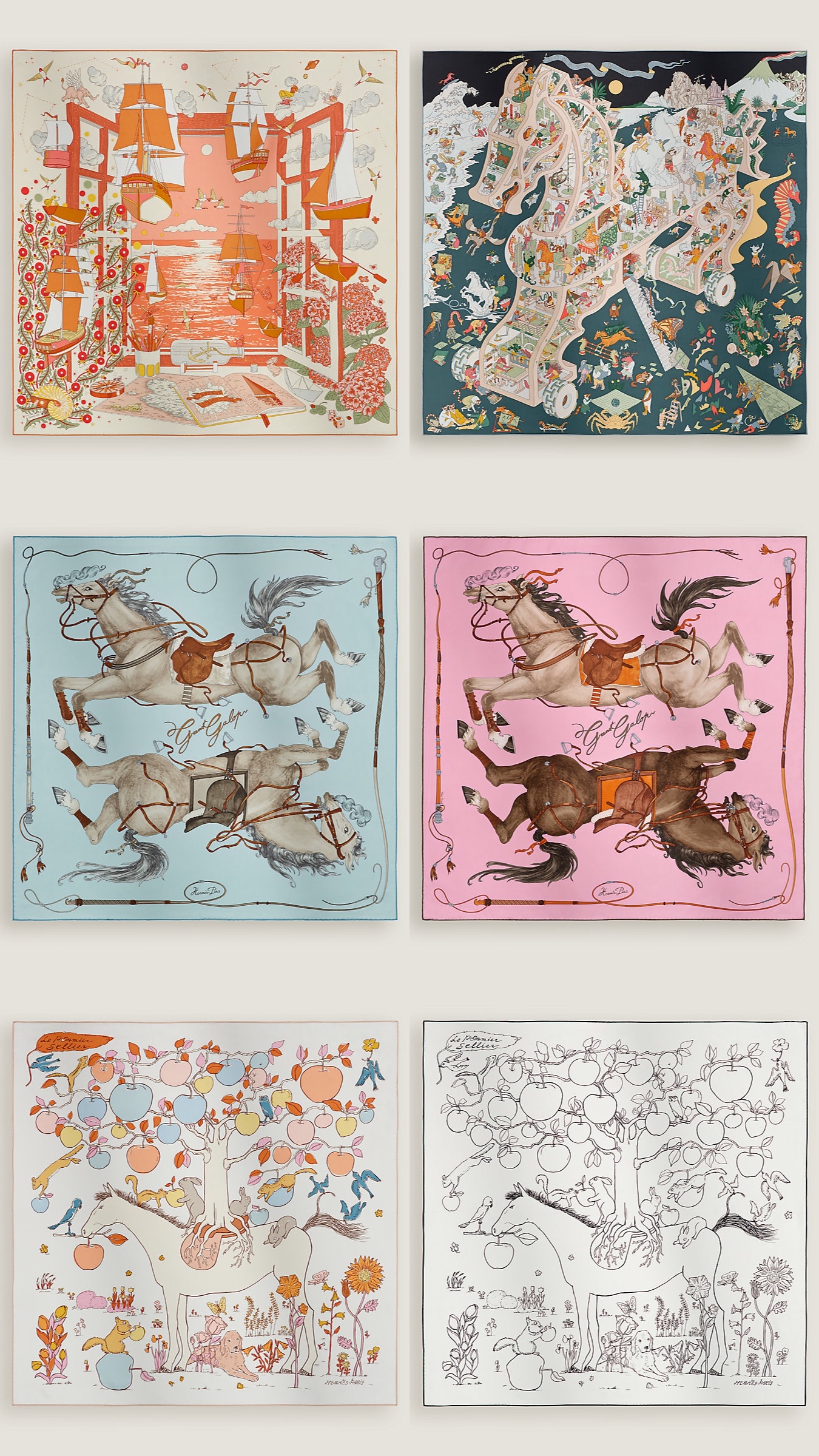 配貨價✨新款🆕Hermes silk in scarf 90 100%silk 有盒~