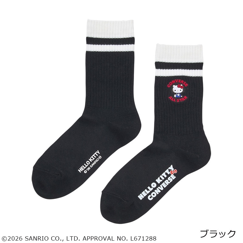 🎀【預訂】CONVERSE × Kitty Black Socks 