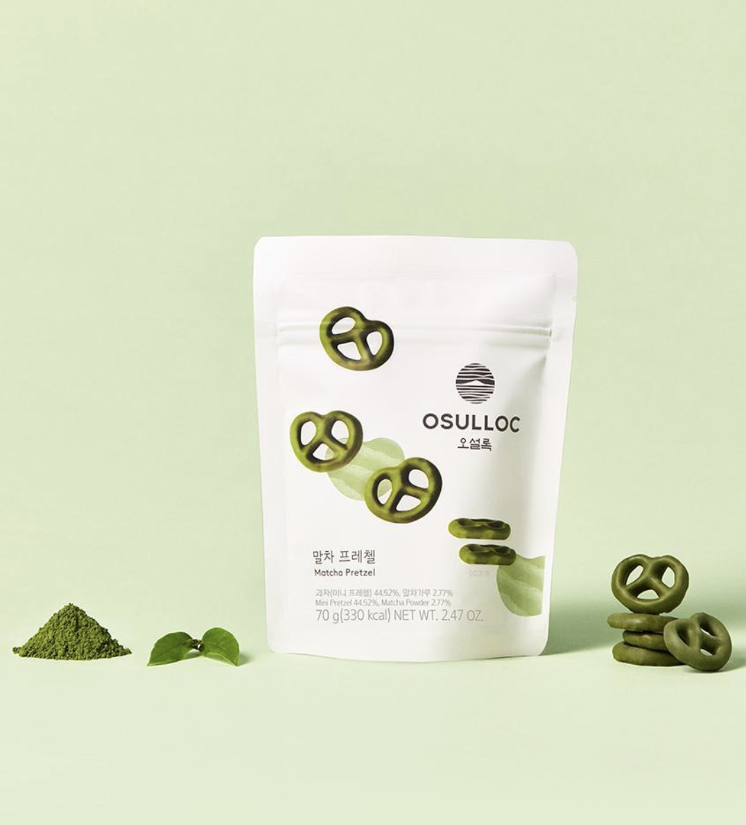韓國 OSULLOC 香濃抹茶 脆皮蝴蝶餅 70g / 包｜Matcha Pretzel