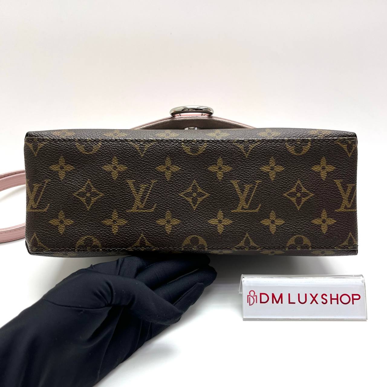 LV Monogram Epi Saint Michel Rose Ballerine Shoulder Bag 