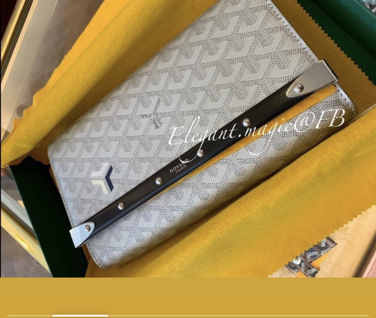 Goyard 銀色Wallet on Chain 限量版