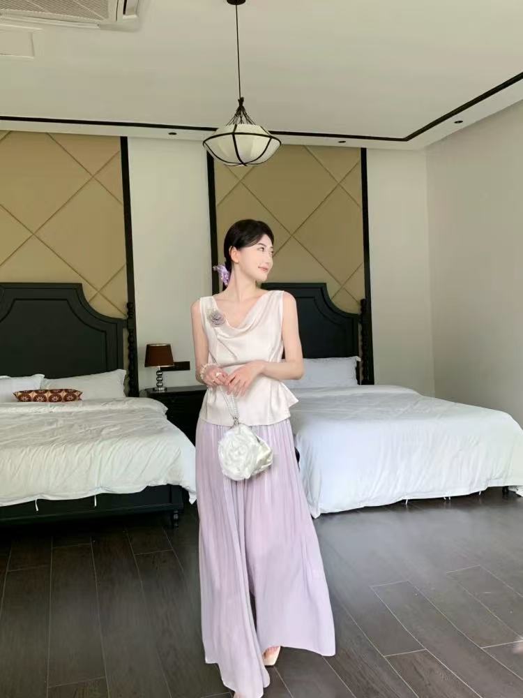 TP300冰纱紫法式上衣