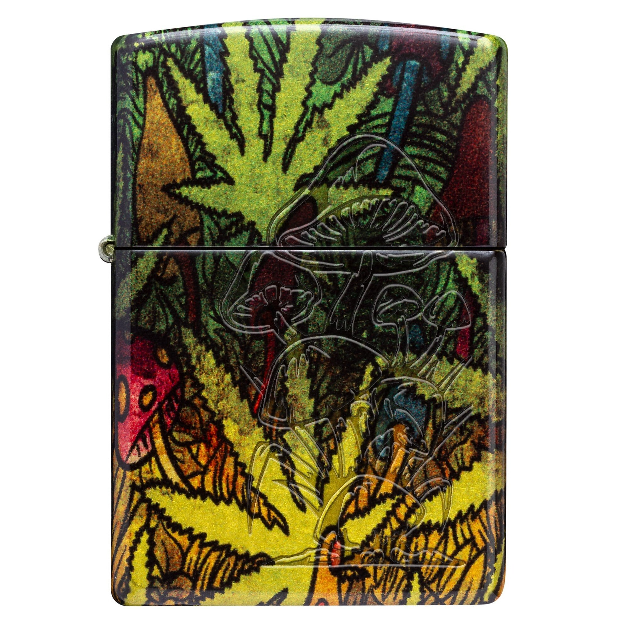 Zippo 46387 反文化融合打火機 – 翻舊銅隱藏自然圖案 (真菌融合設計) 菇．麻葉．五面設計 Zippo 46387 Counter Culture Fusion Lighter