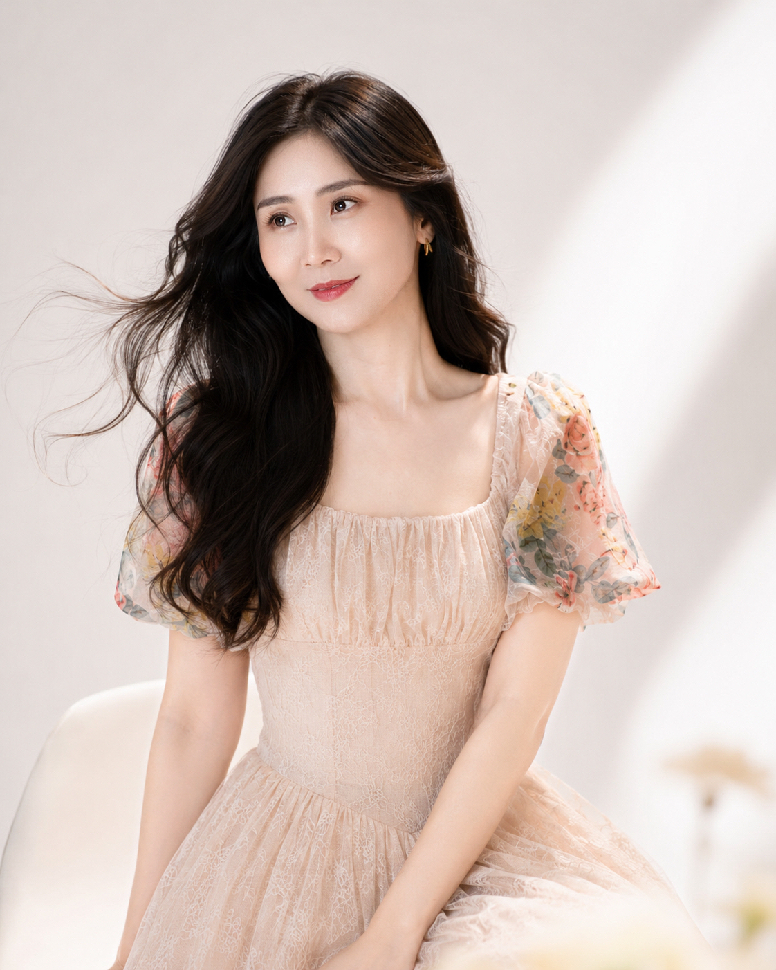 5135 Claudia Square Neck / Off-Shoulder Soft Maxi Dress