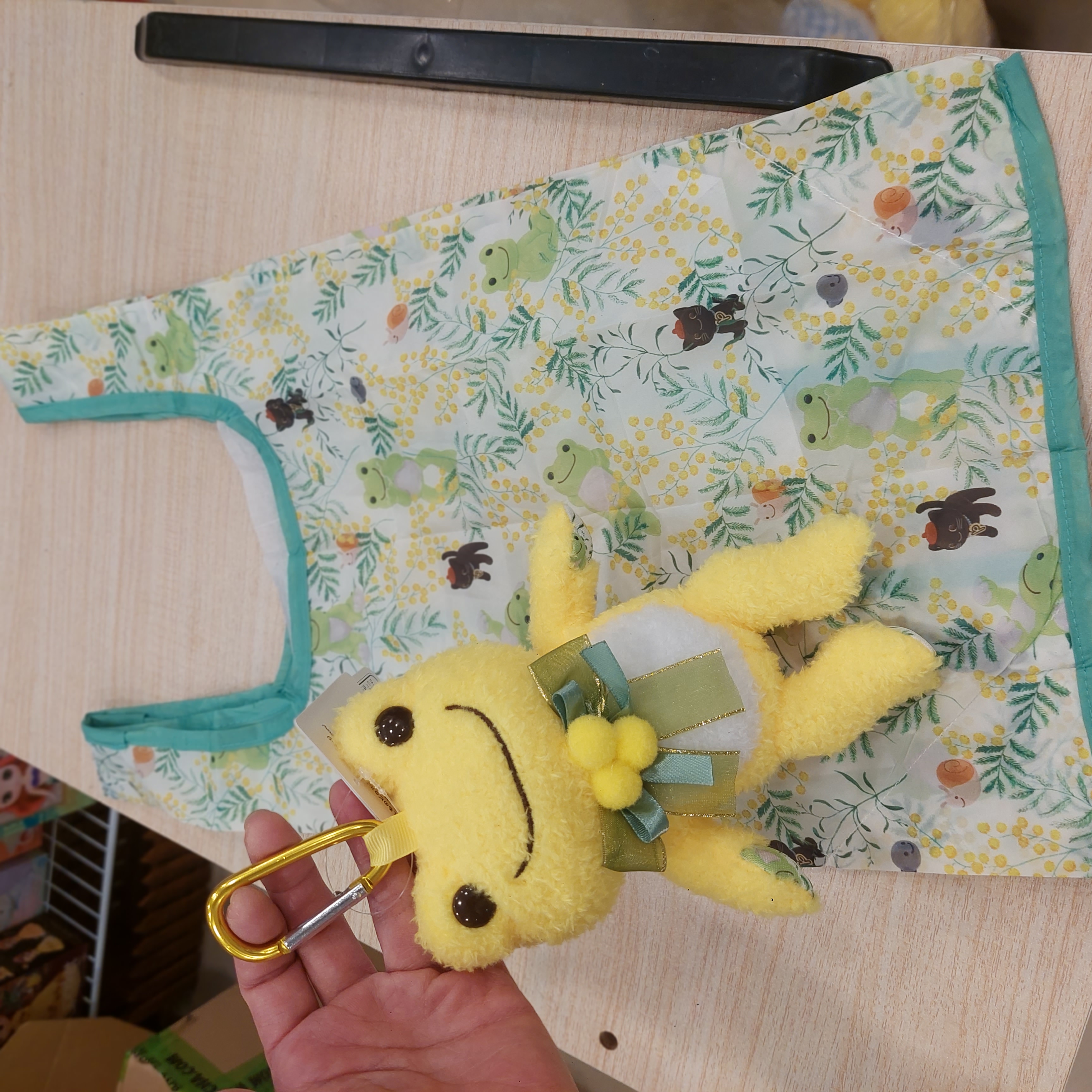 原裝日本 Pickle the forg 明日蛙 Hibiya-Kadan 公仔 連 環保袋