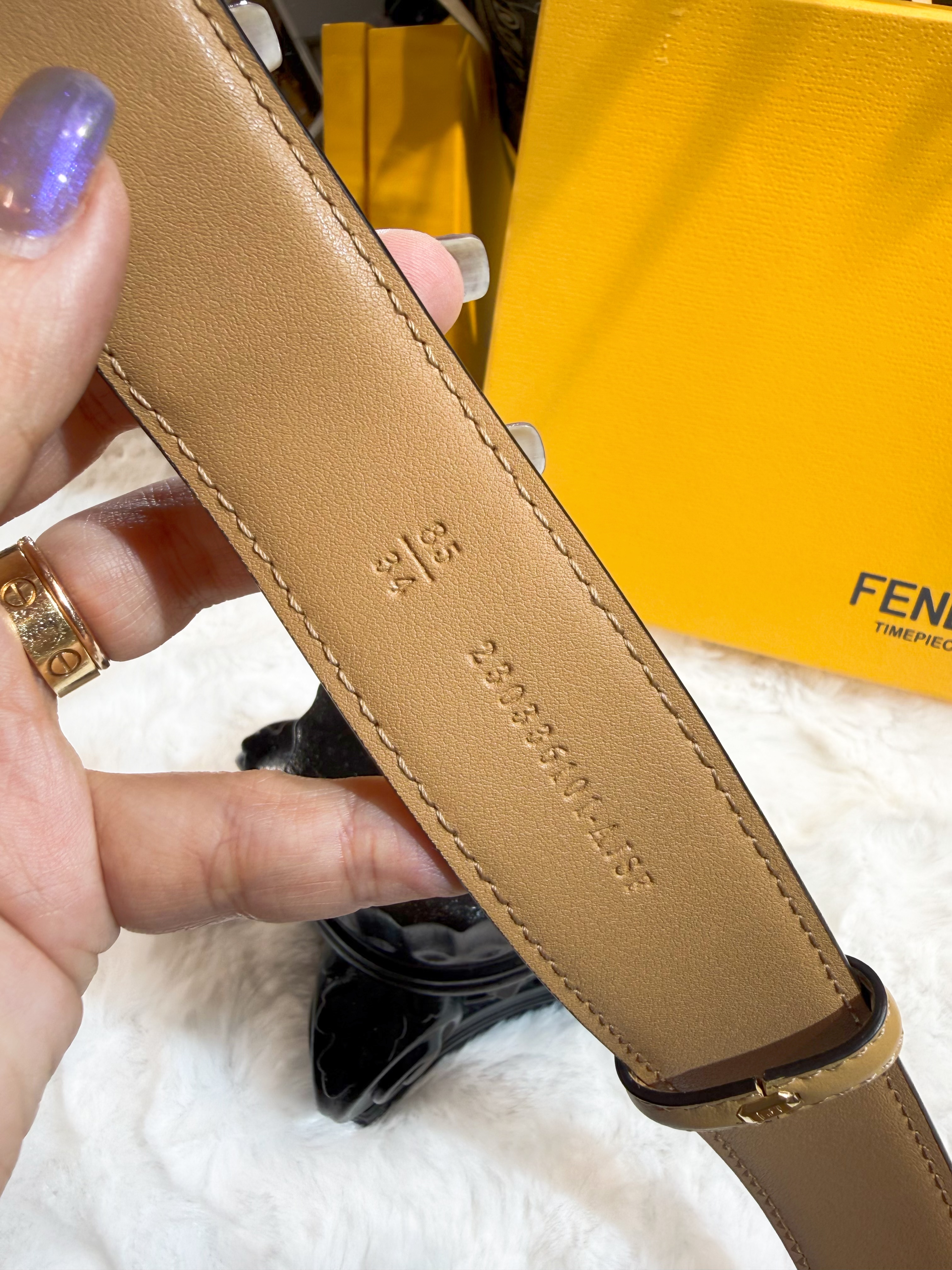 Fendi Graphy belt 85/dark honey