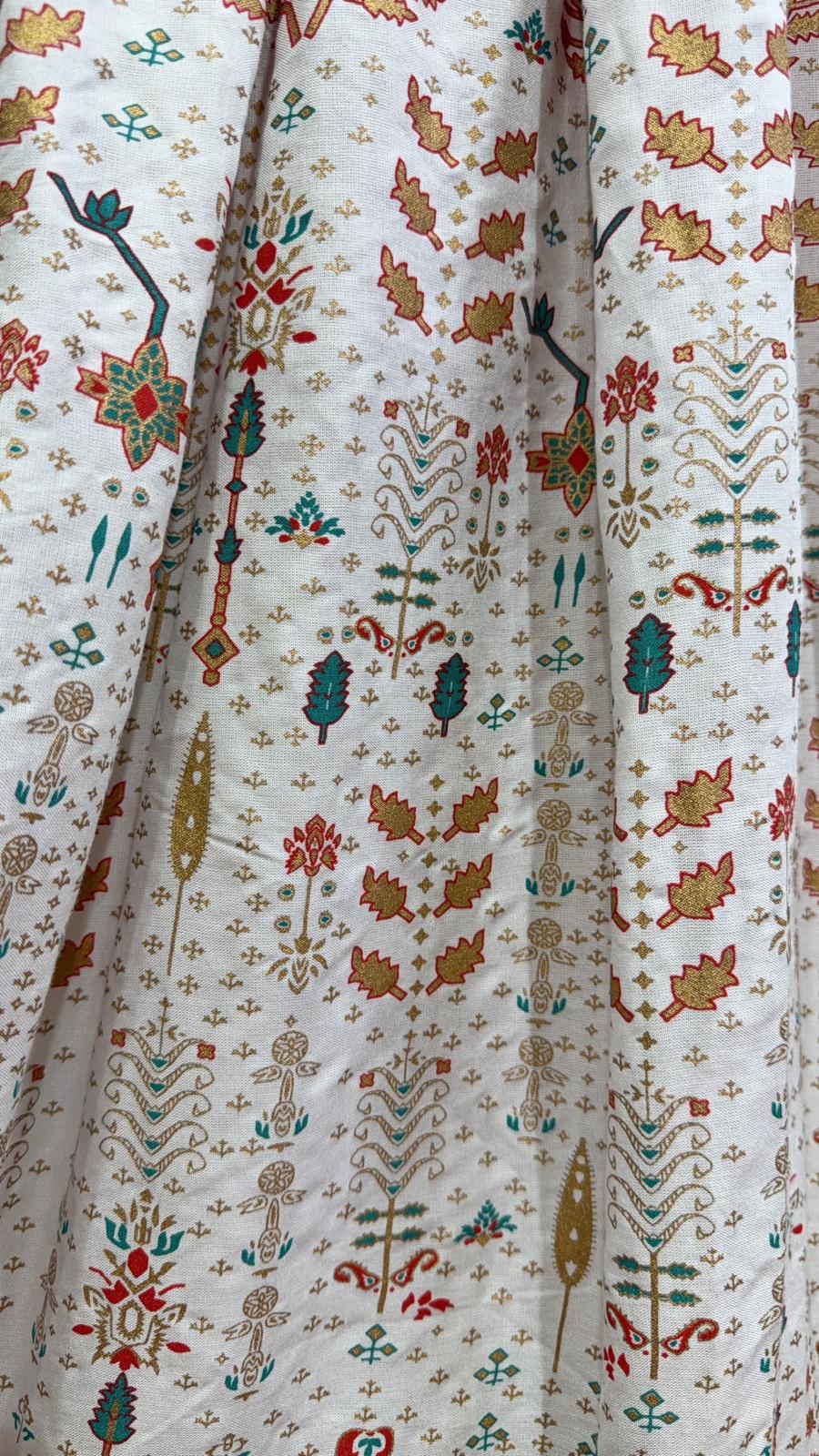 2527 White Totem V-Neck Full Stamping OP