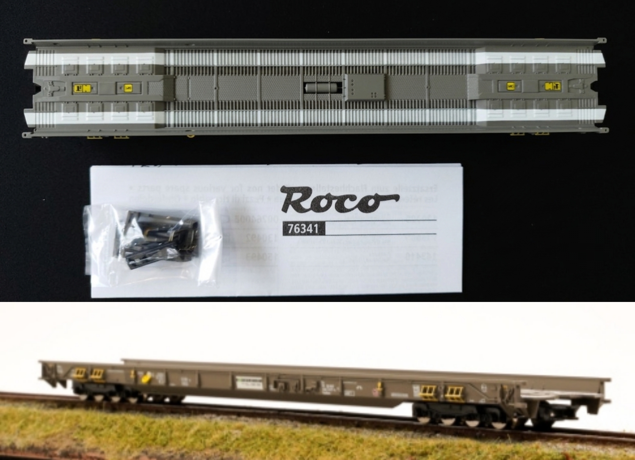 Roco SBB Ralpin Flat car 低底盤貨車模型（貨號 76340、76341、76342
