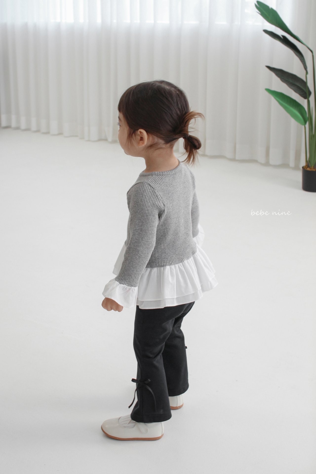 🌸預訂 韓國直送🌸🇰🇷Bebenine兩色絲帶喇叭褲