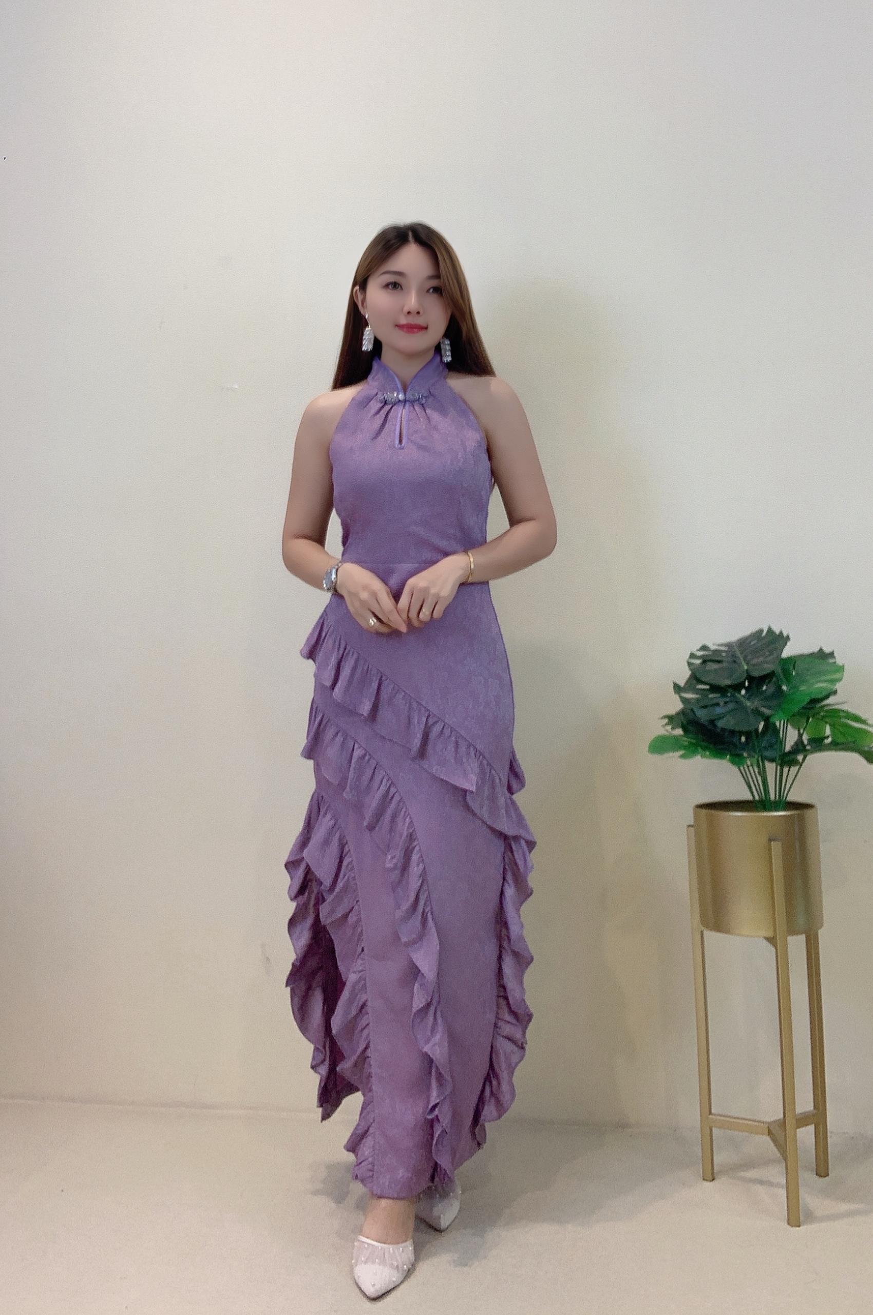 Cut in旗袍连身裙 2112