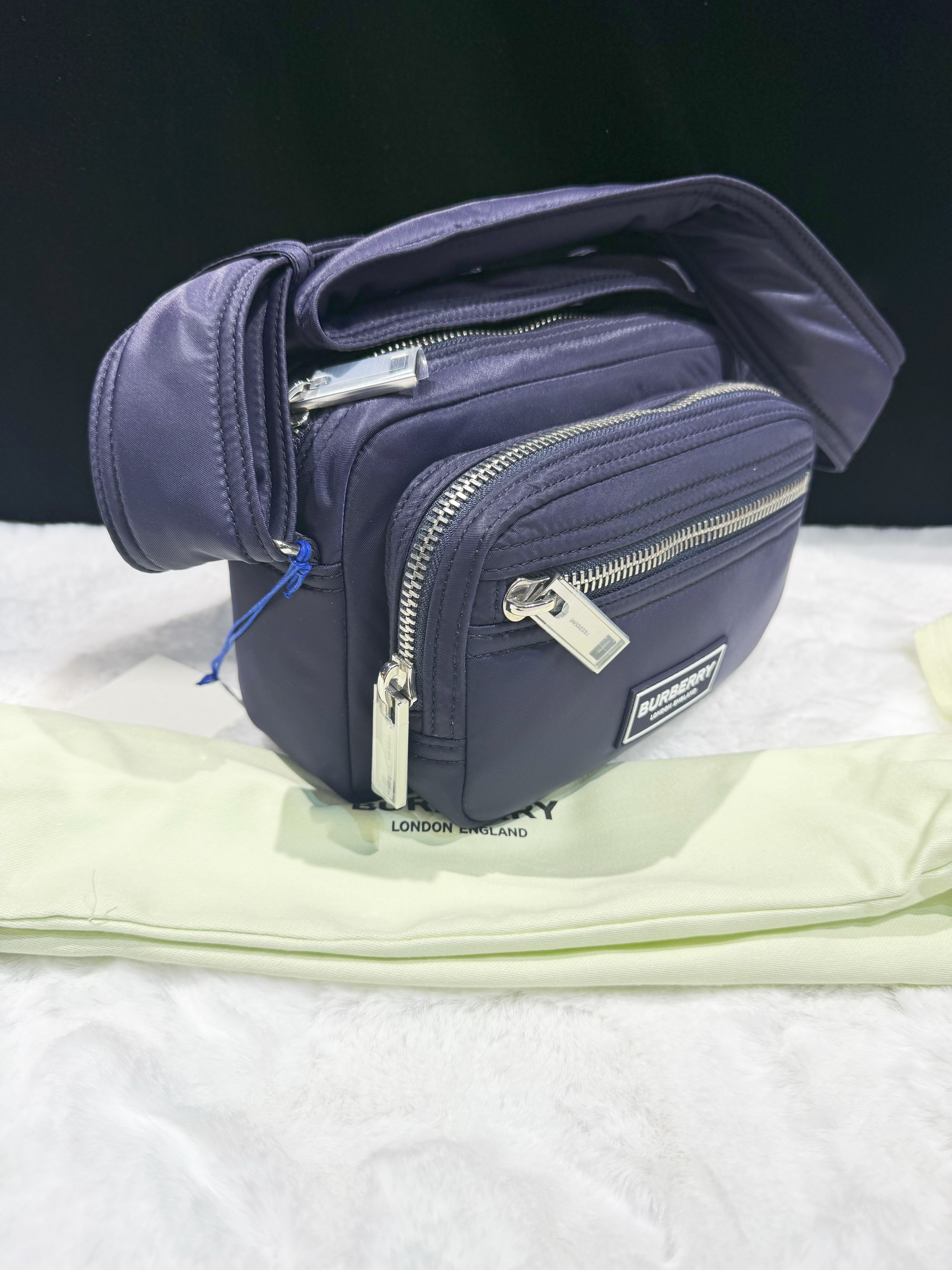 Burberry nylon crossbody navy