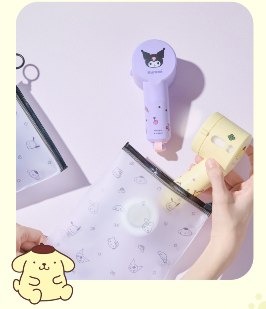 韓國 Bareunsoo X Sanrio 乘聯 旅行用 迷你過濾 花灑頭 ｜Travel Mini Filter Shower Head