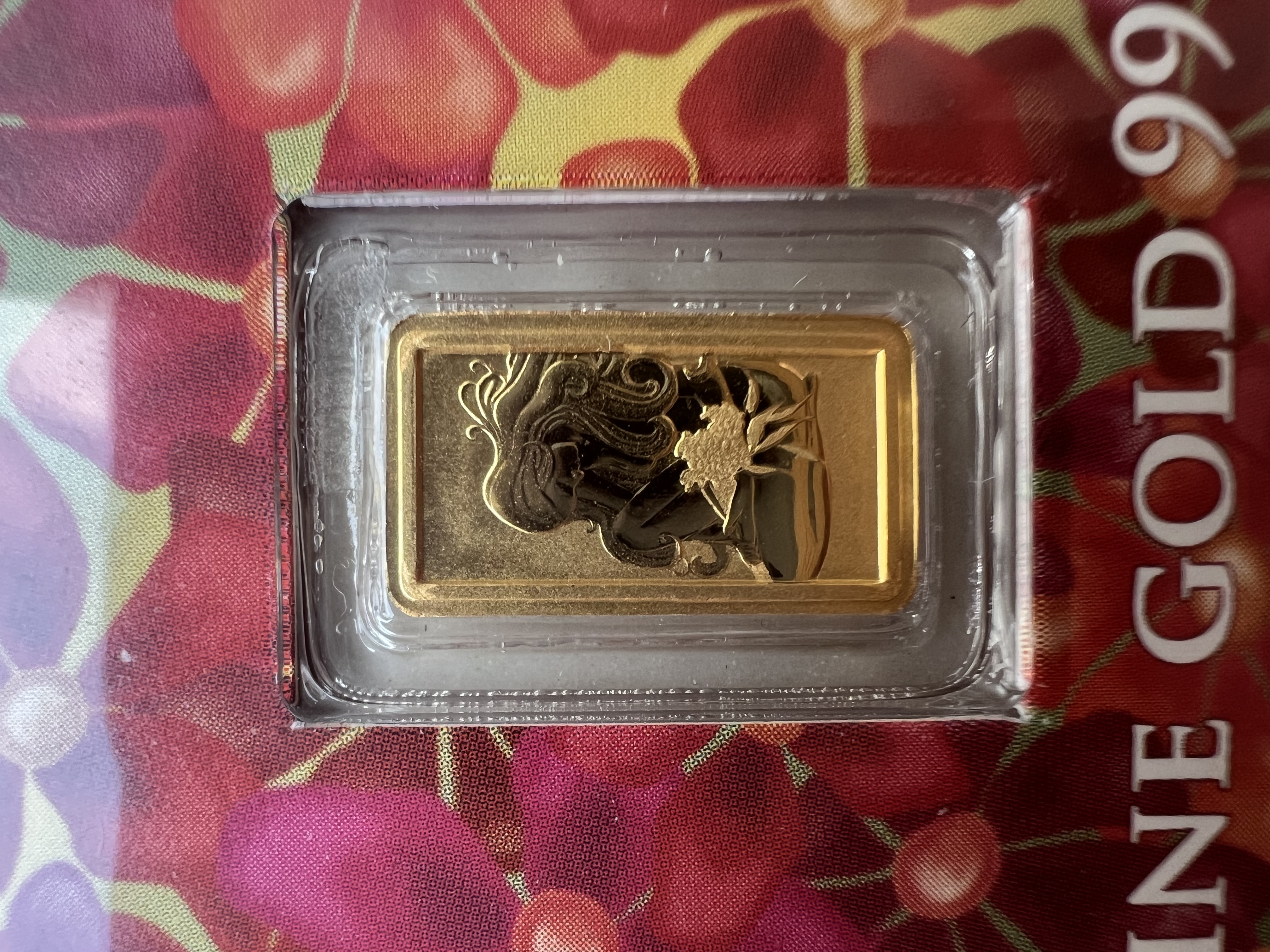 (SN2489) PERTH MINT RARE Vintage Oriana 1g 🇦🇺 Australia Gold Bar Emas 999.9 女神