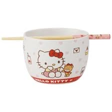 Sanrio hello kitty 筷子碗套裝