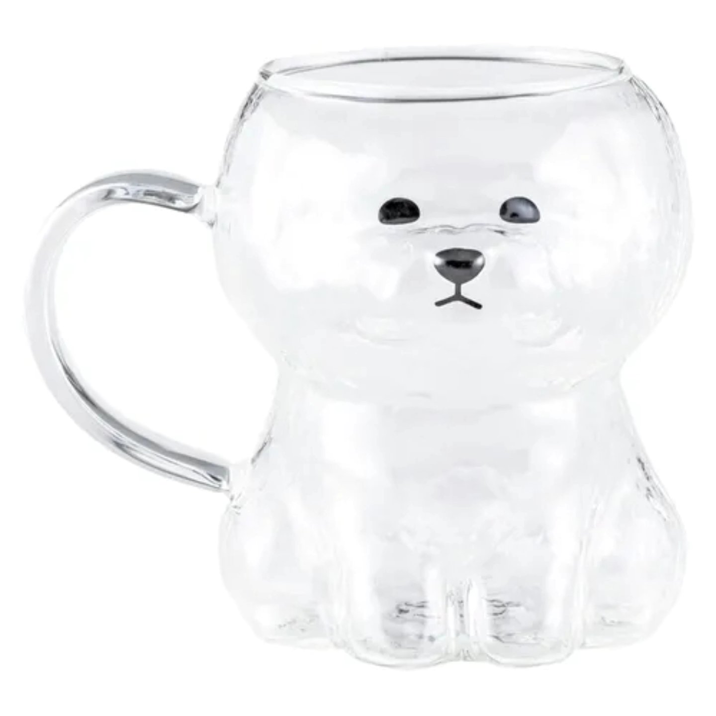 日本直送｜比熊犬模切玻璃杯 380ml