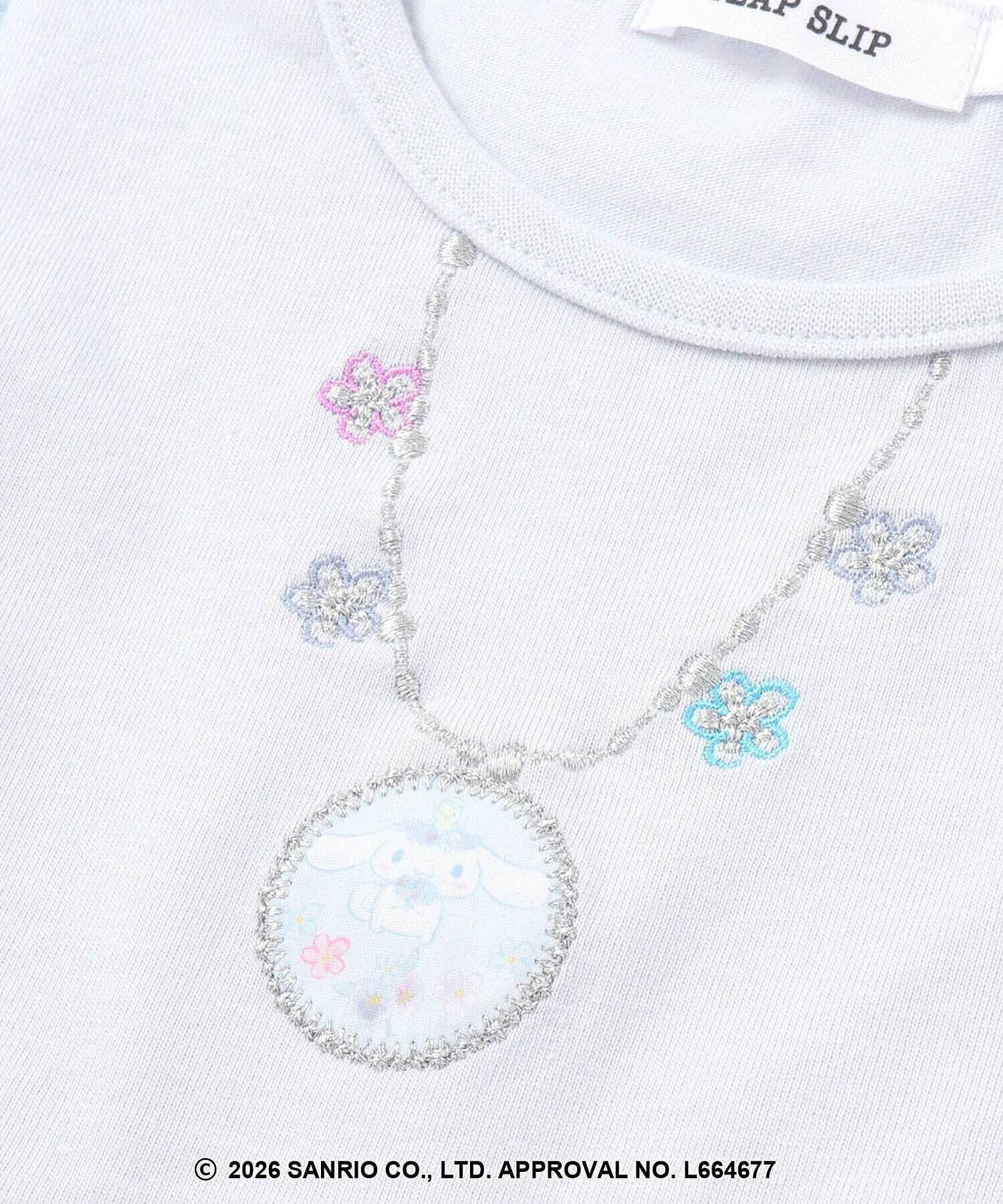 🇯🇵預訂 日本直送🇯🇵Slap Slip x Sanrio系列兩色人物印花頸鏈刺繡薄紗短袖連身裙