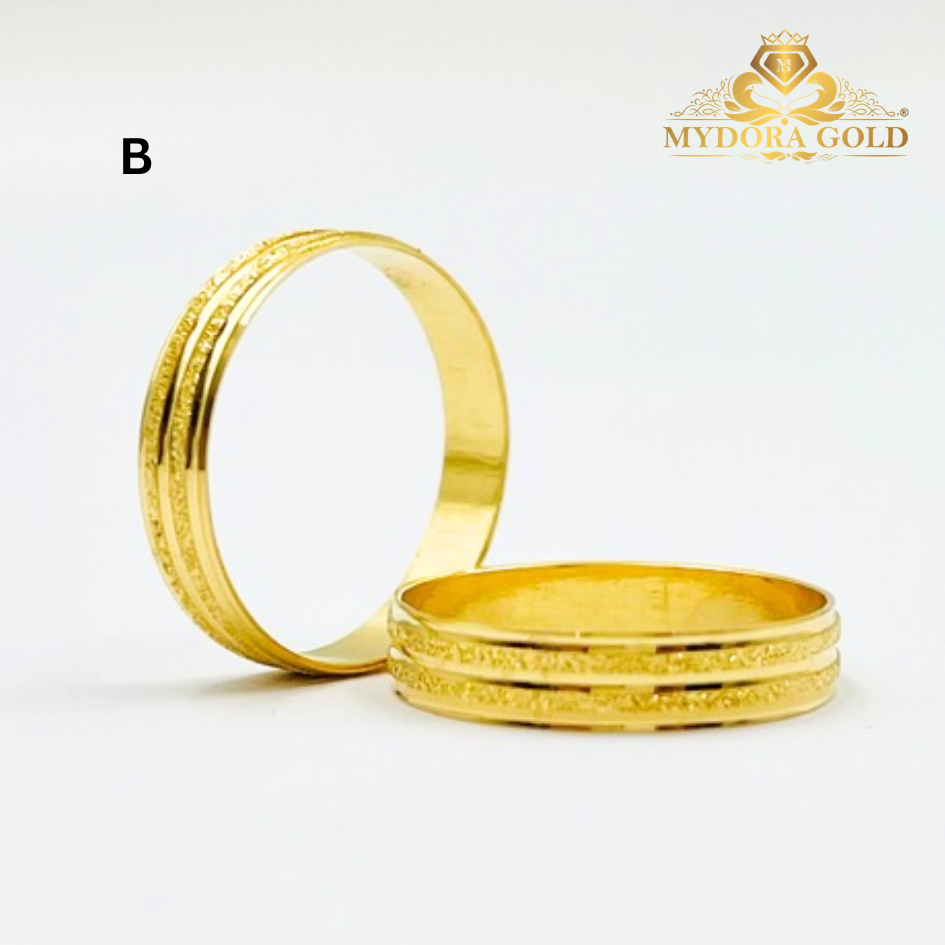 MYDORA Cincin Belah Rotan Double Pasir Liner l EMAS916/22K