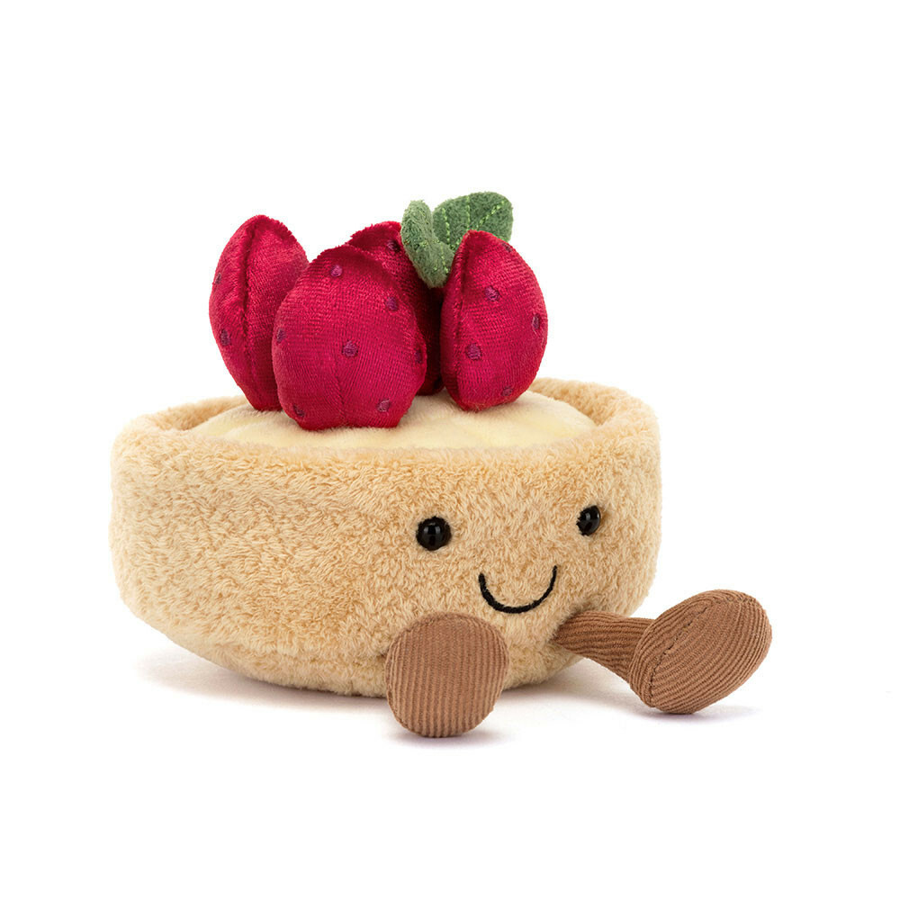 JELLYCAT Amuseables Fleurette Tarte Aux Fraises 士多啤梨撻