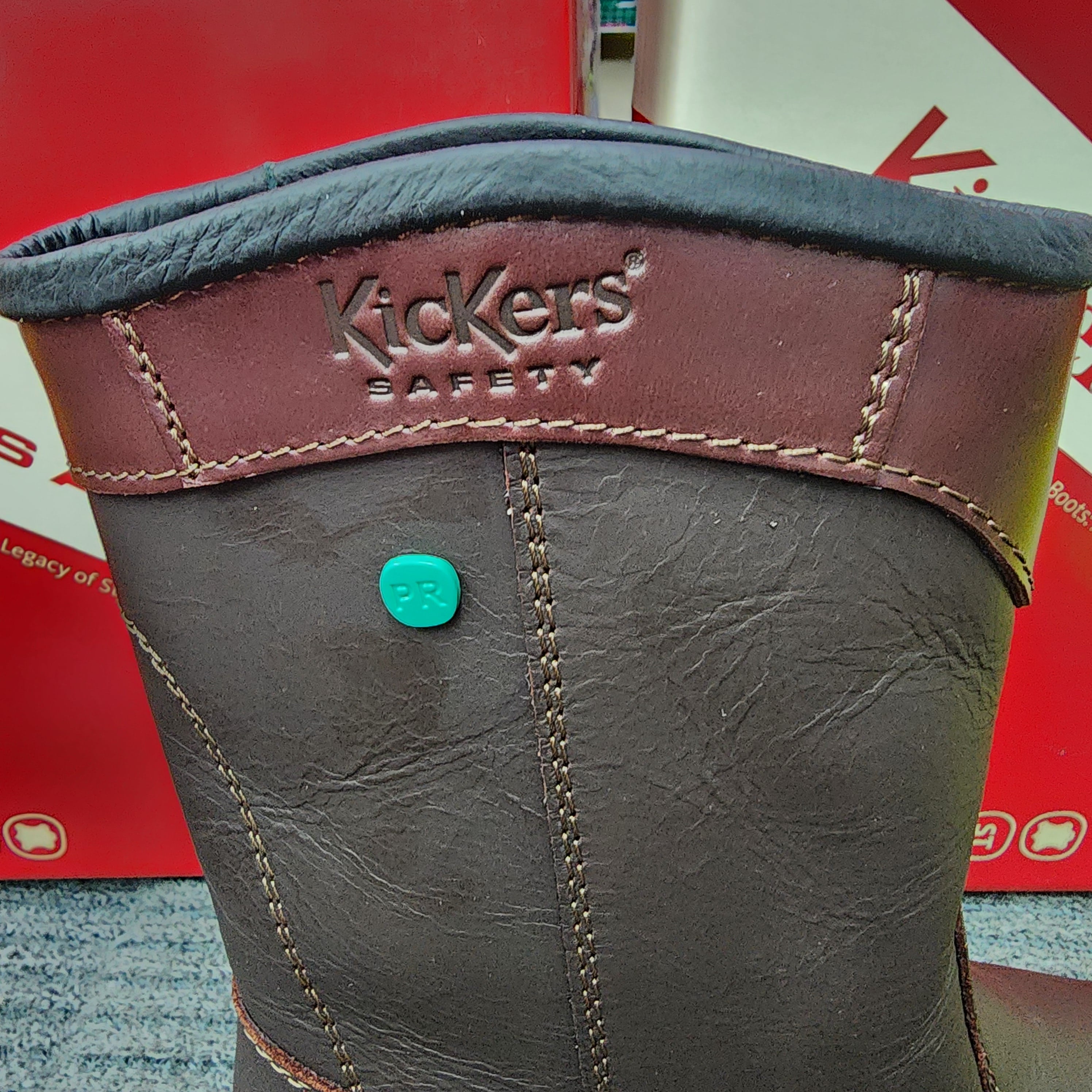 KicKers Safety Shoes KK 603 SIRIM DOSH High Cut Black Cherry Pull up Steel Plate Toe Cap Kasut Keselamatan