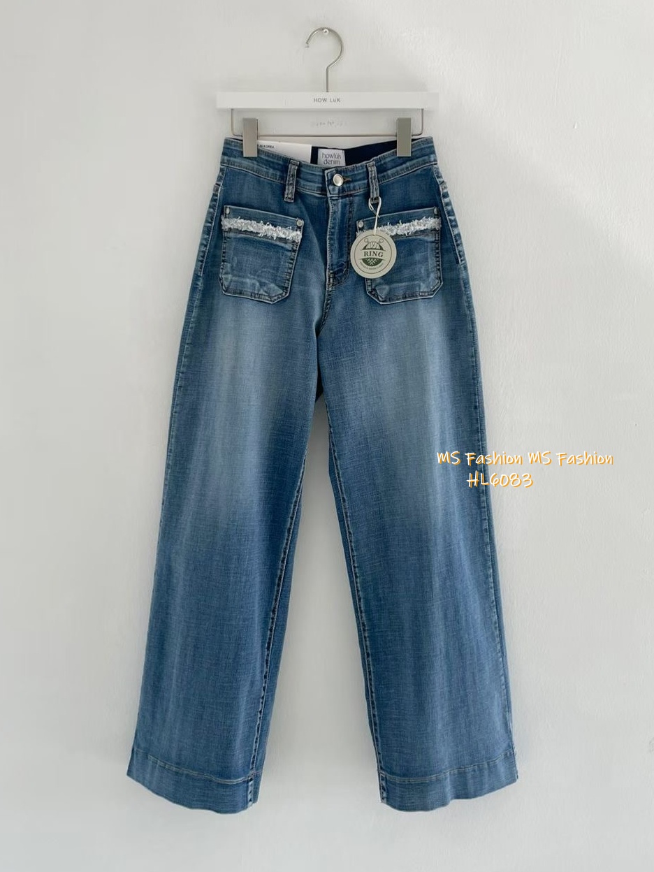 HL6083 韓國🌼Howluk前兩袋裝飾闊筒牛