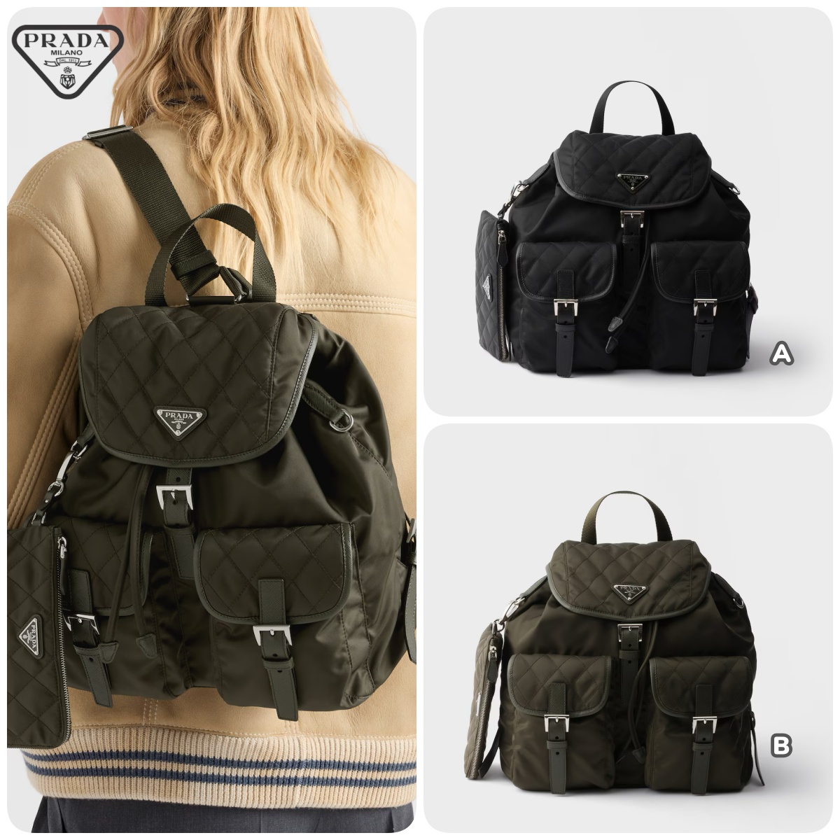 【頂級】PRADA Medium Quilted Re-Nylon Backpack 背囊