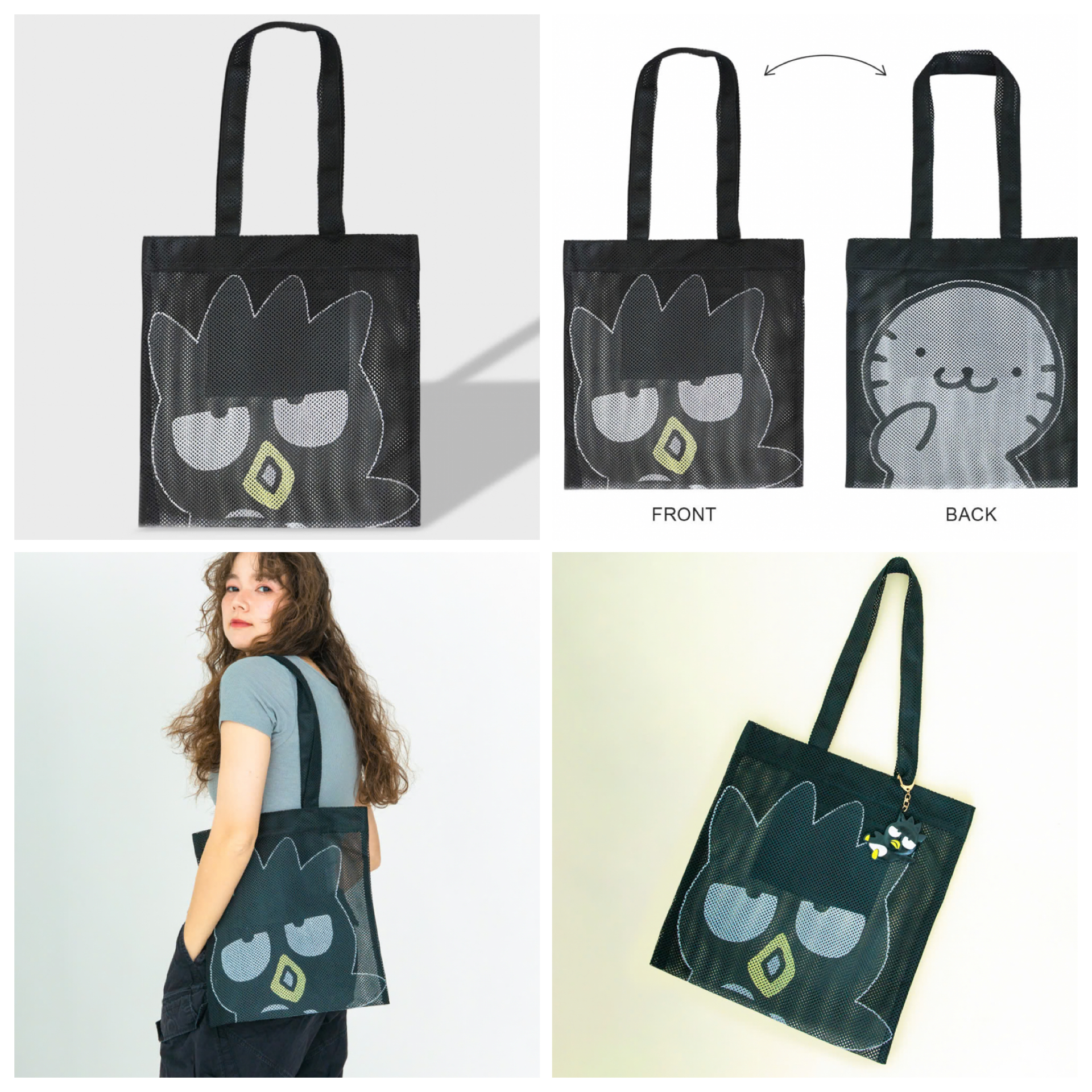 日本預訂📍日本Sanrio得意雙面圖案網面Tote Bag 1/4日本開售