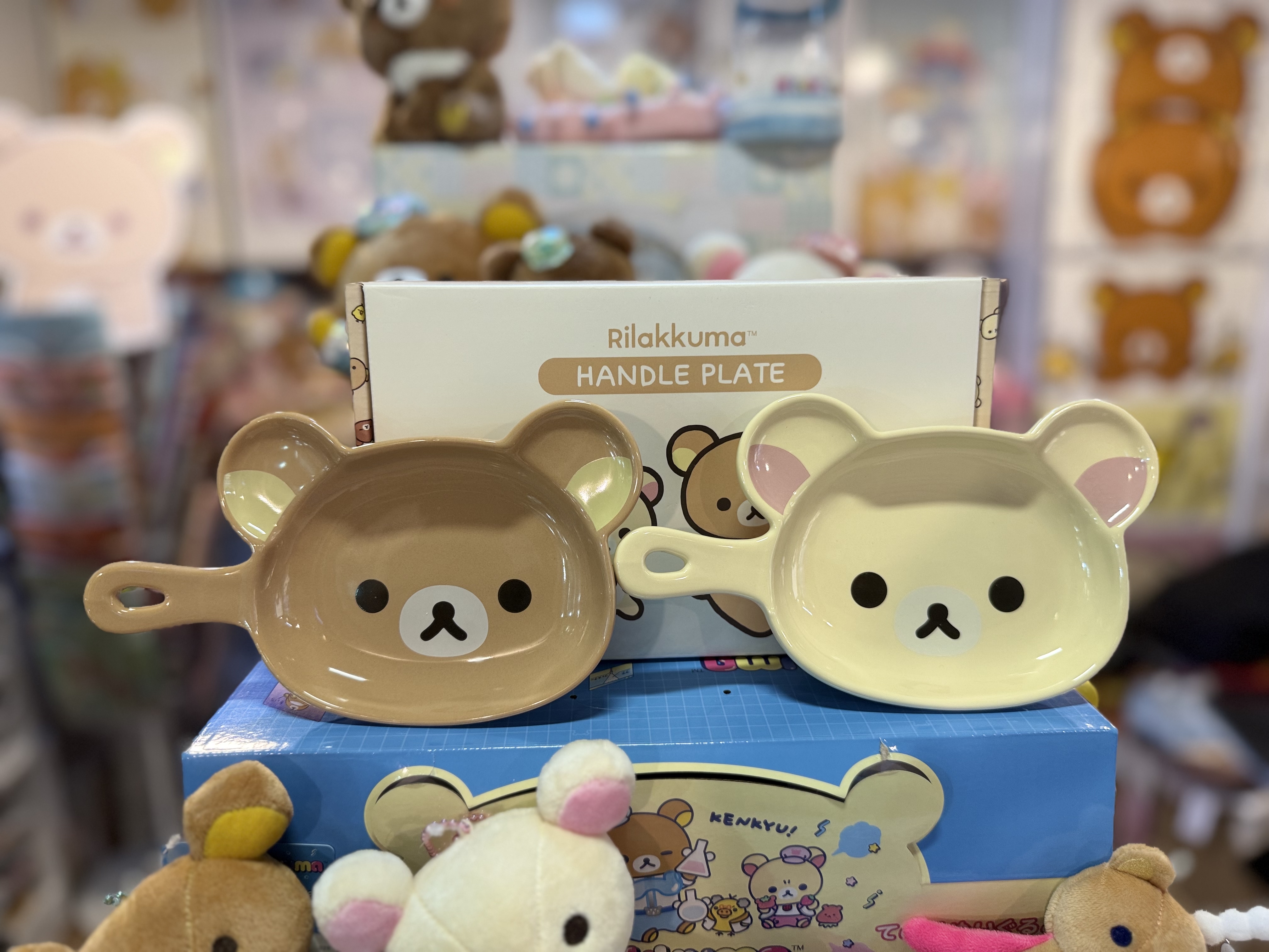 《預訂貨品》全新韓國限定 Rilakkuma手柄陶瓷碟仔套裝 （1套2個。1啡熊1白熊）