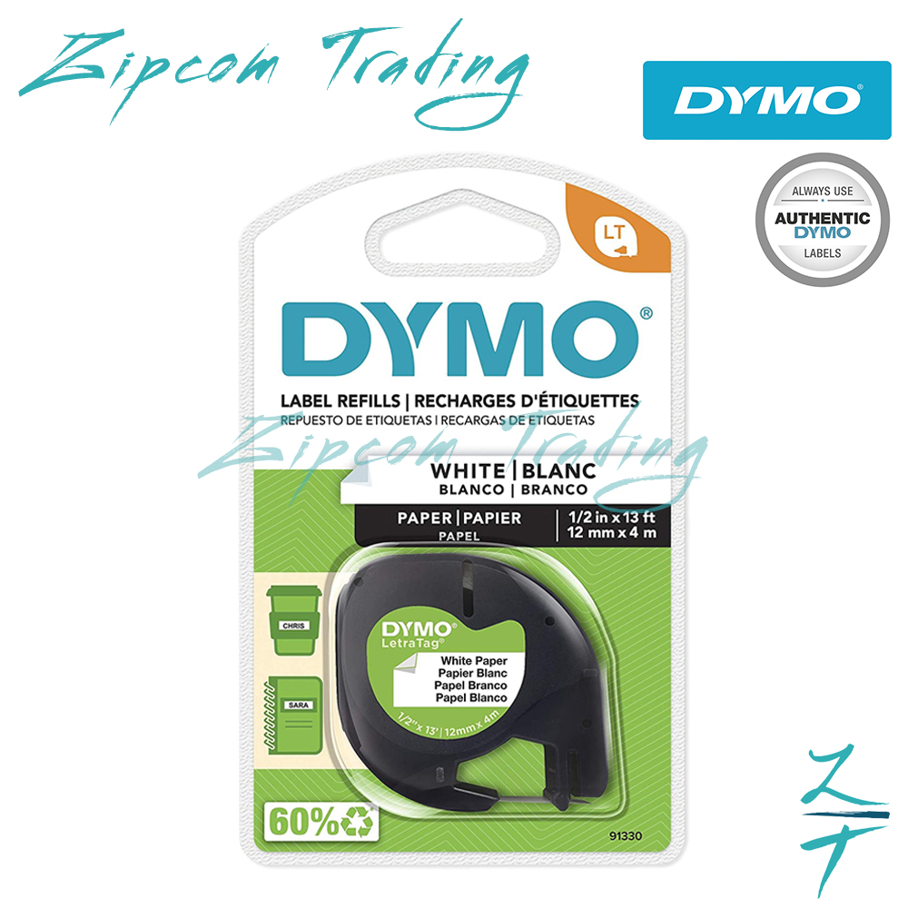 DYMO Letratag Label Maker Tape (12mm x 4m)