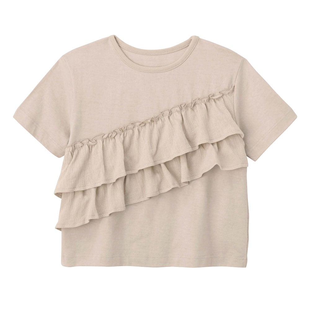 🆕【⭐訂購⭐】 🇯🇵日本直送 🌀❣️ #親子裝❣️ GITA 奶油狀 荷葉邊 短袖 tee［2款選］🌀 [ELDA-0221][260524]