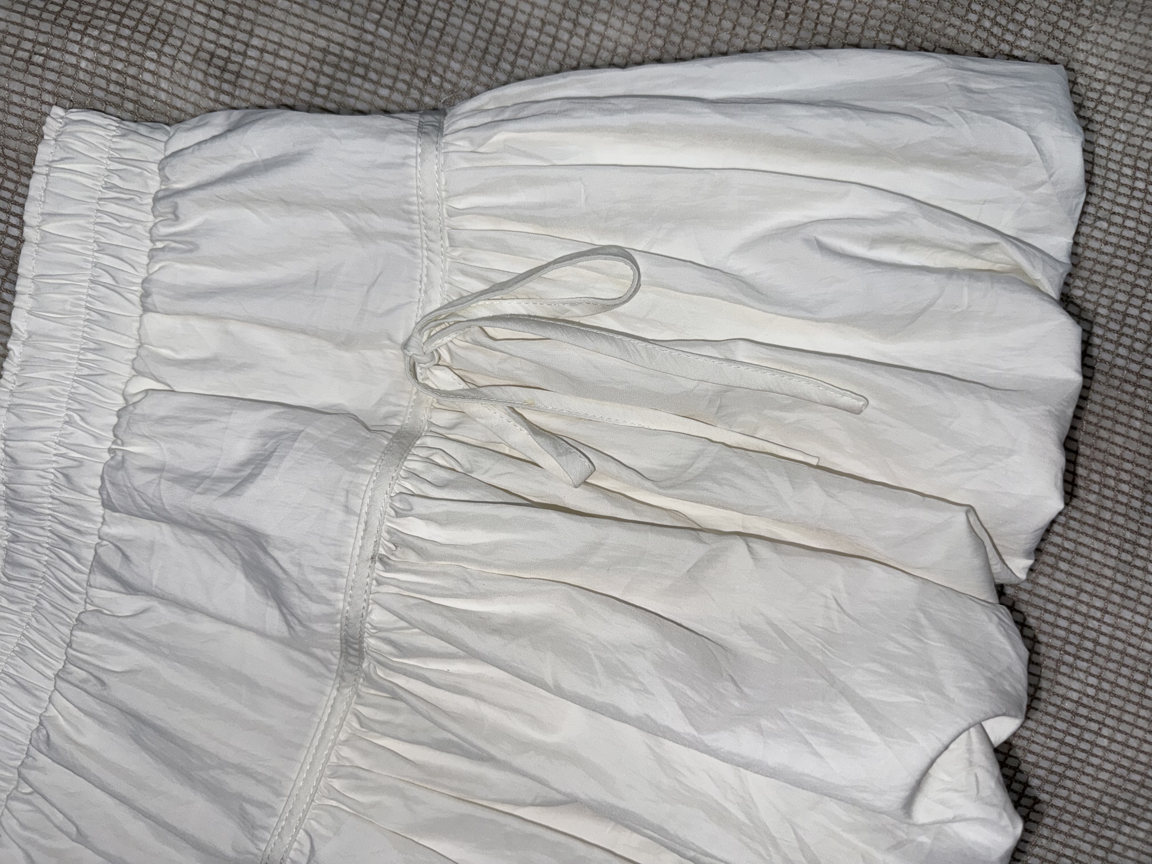 Balletcore White Bubble Mini Skirt with Bows