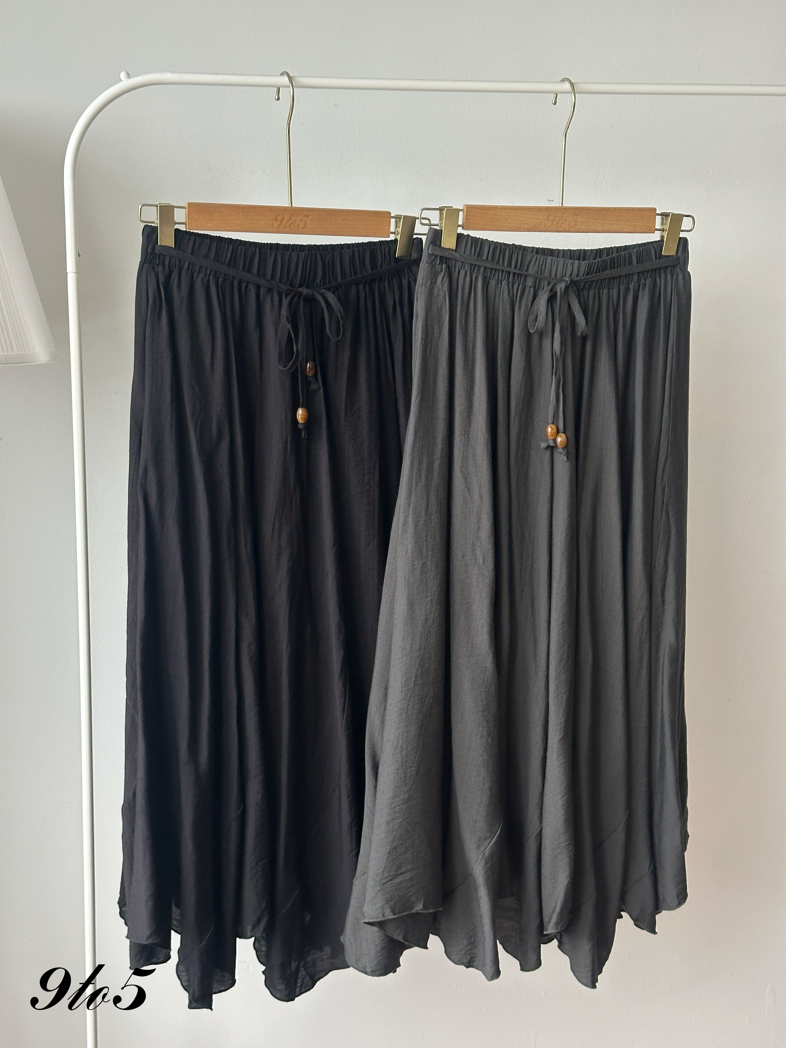 S1924 A Line Irregular Skirt - 4 Colors 