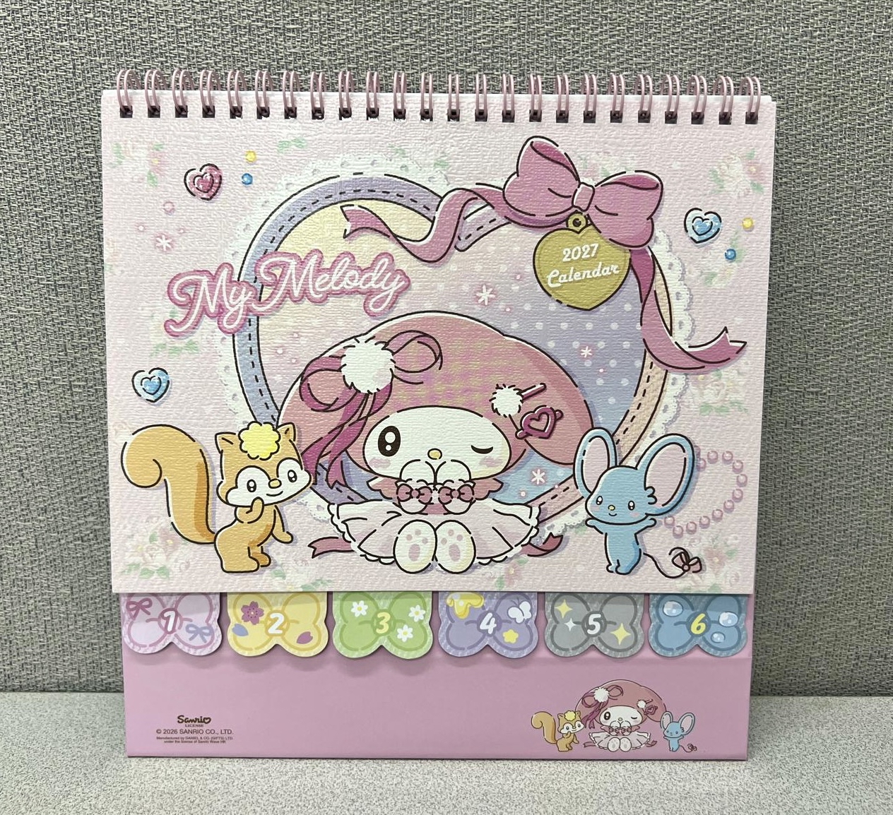 🇭🇰港版Sanrio 2027年座枱月曆