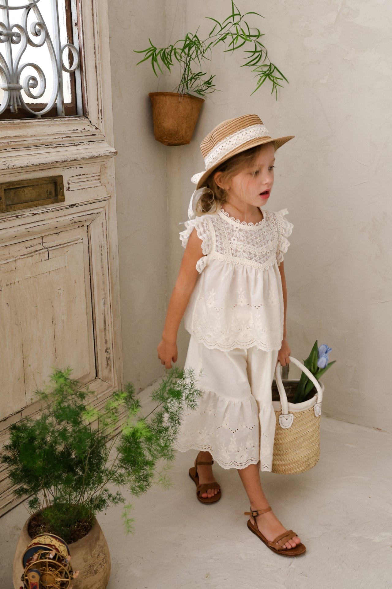 Flo | Lace pants (Ivory 100(85-95)