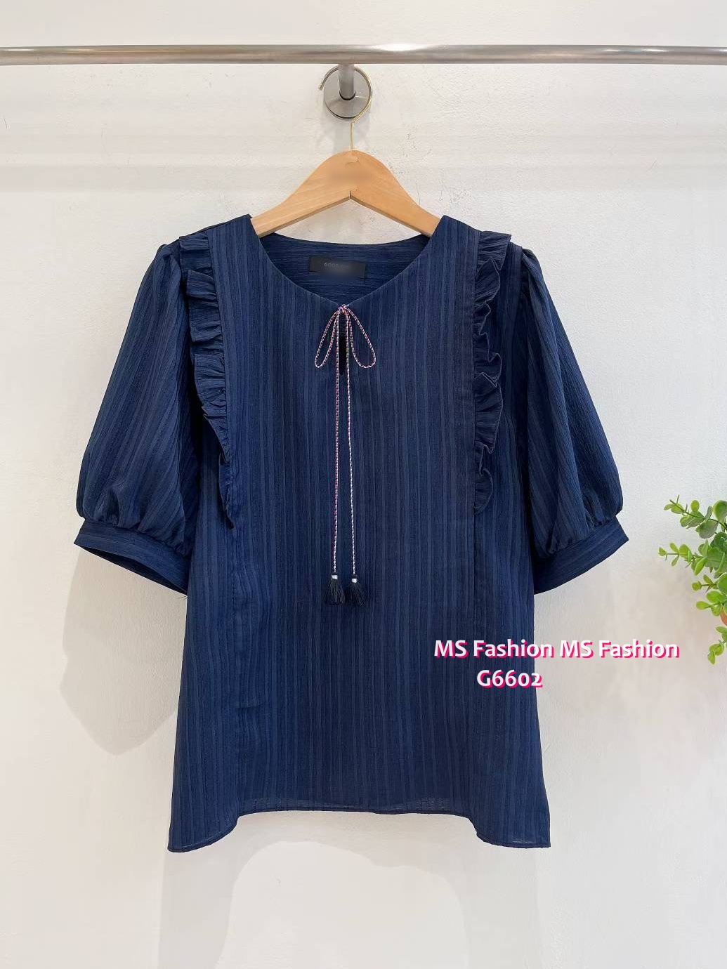 G6602 靚料肩ruffle top