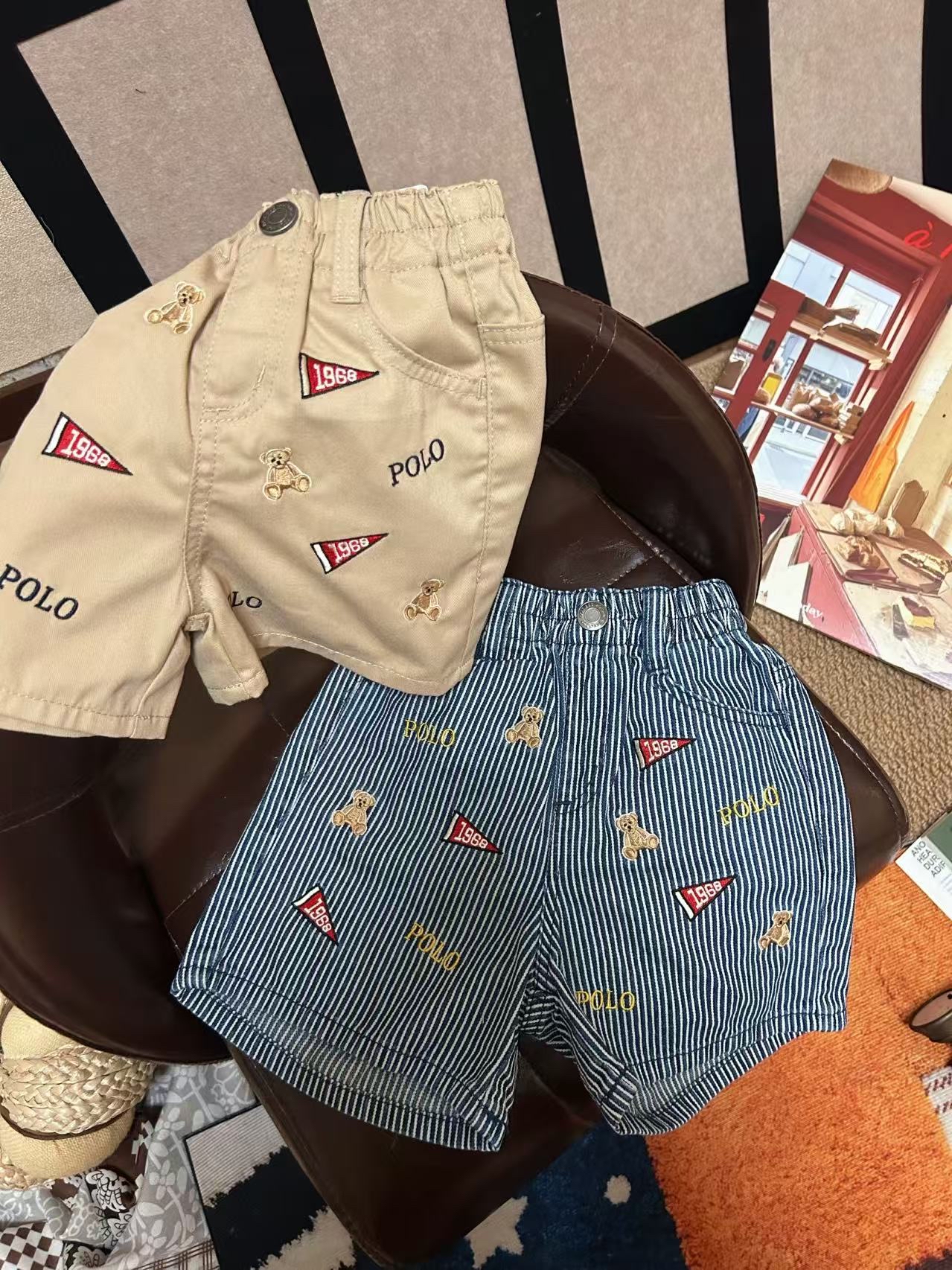 0665 原廠 ❤️Polo滿刺繡短褲