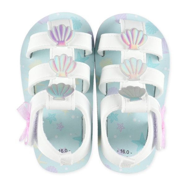 🇯🇵預訂 日本直送🇯🇵貝殼圖案絲帶白色EVA涼鞋