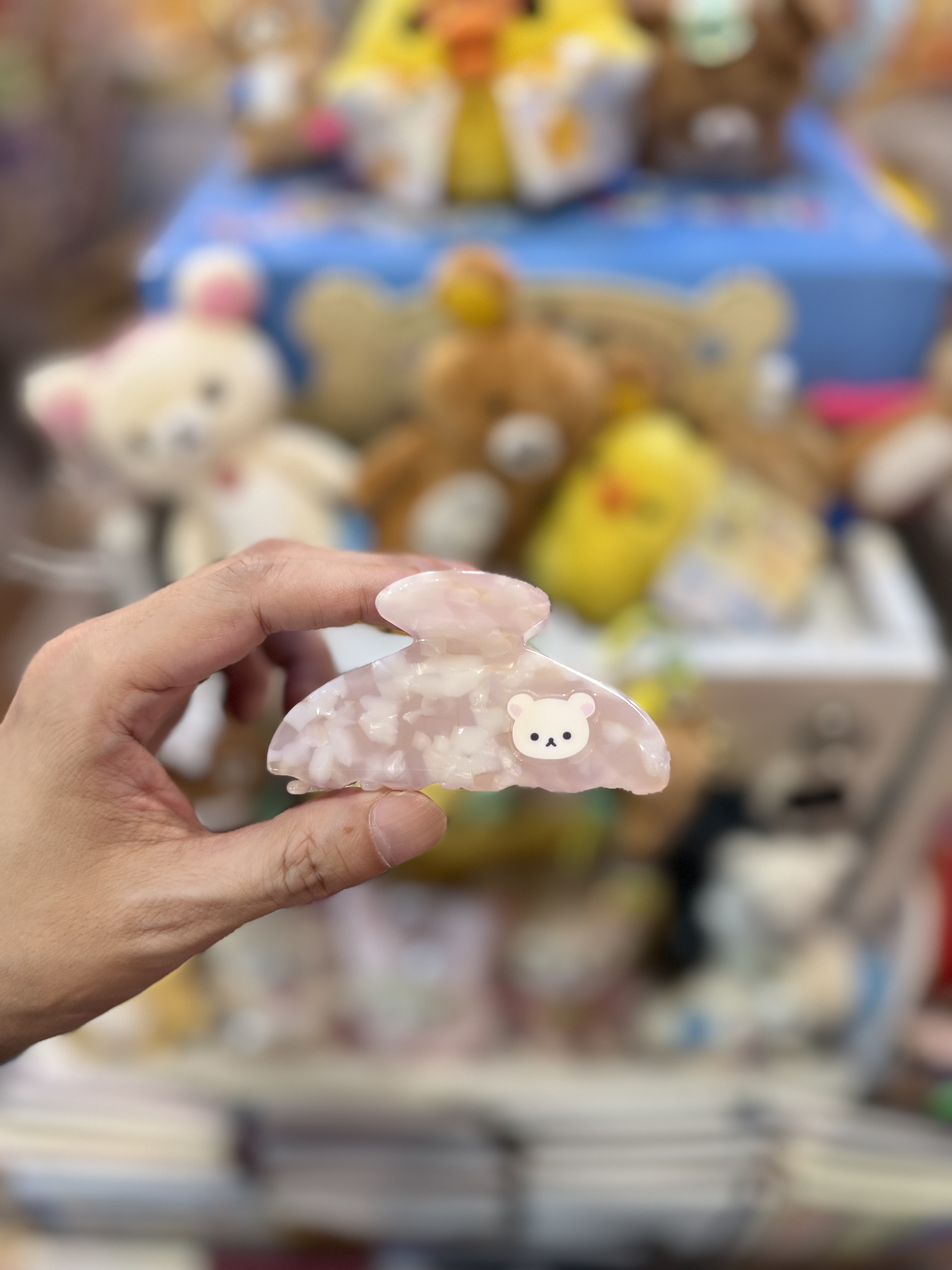《現貨》全新Rilakkuma 碎石花紋鯊魚髮夾