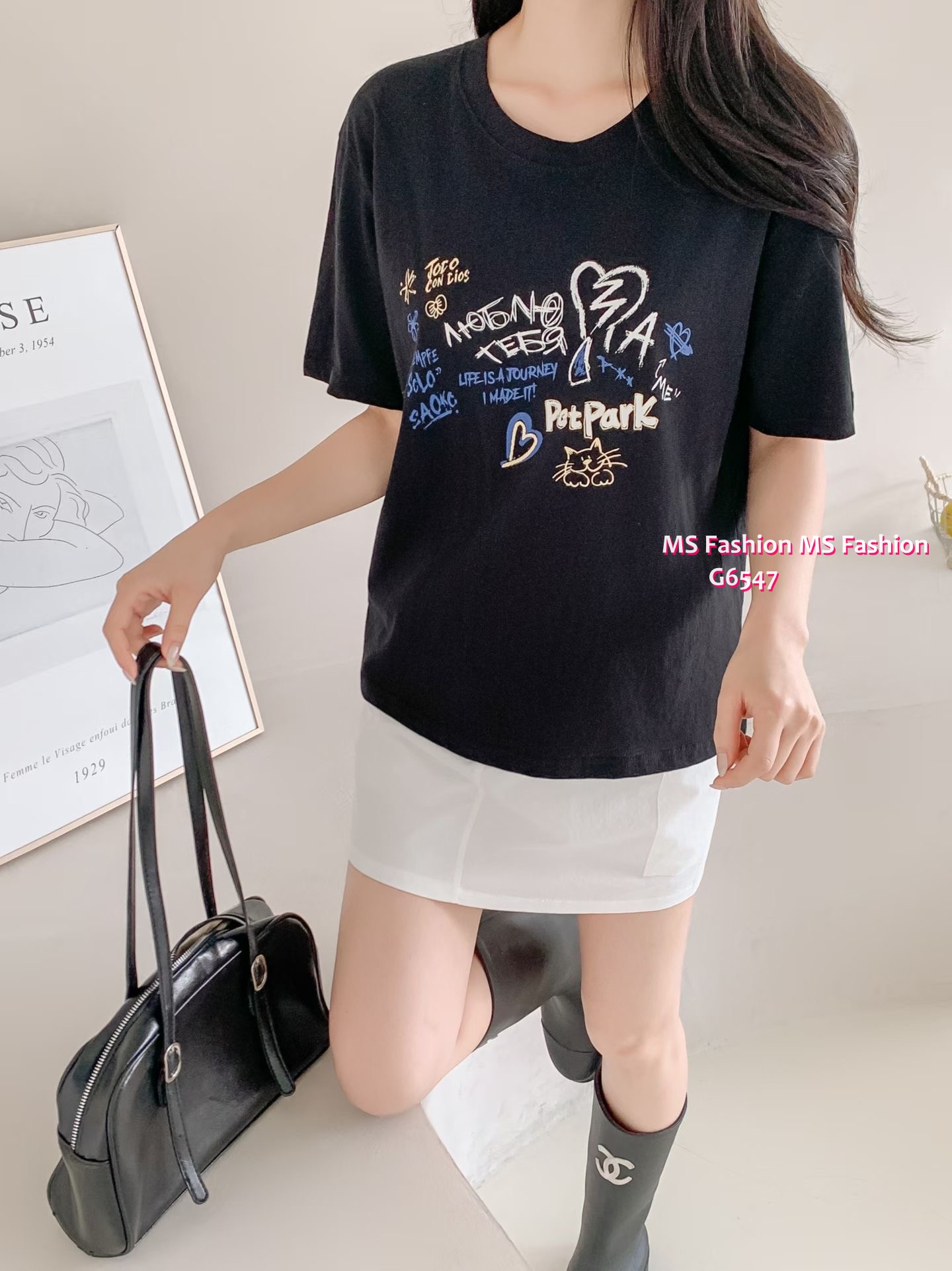 G6547 靚print tee