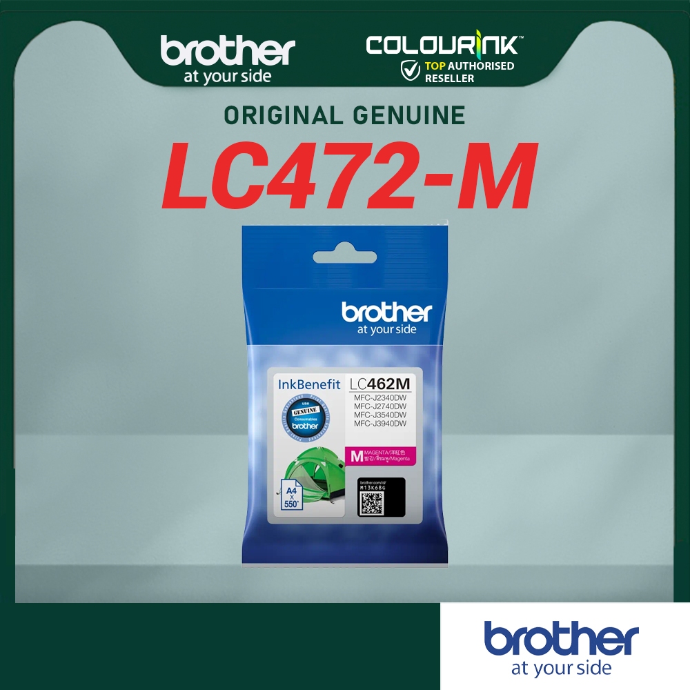 Brother LC462 Cyan Magenta Yellow Black Original Ink Cartridge MFC-J2340DW MFC-J2740DW J3540DW J3940DW LC-462 LC462XL